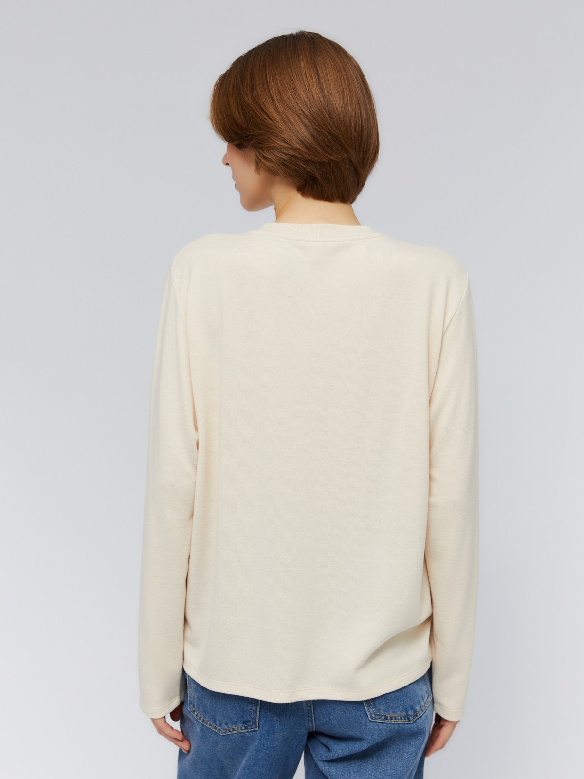 Трикотажный джемпер с длинным рукавом