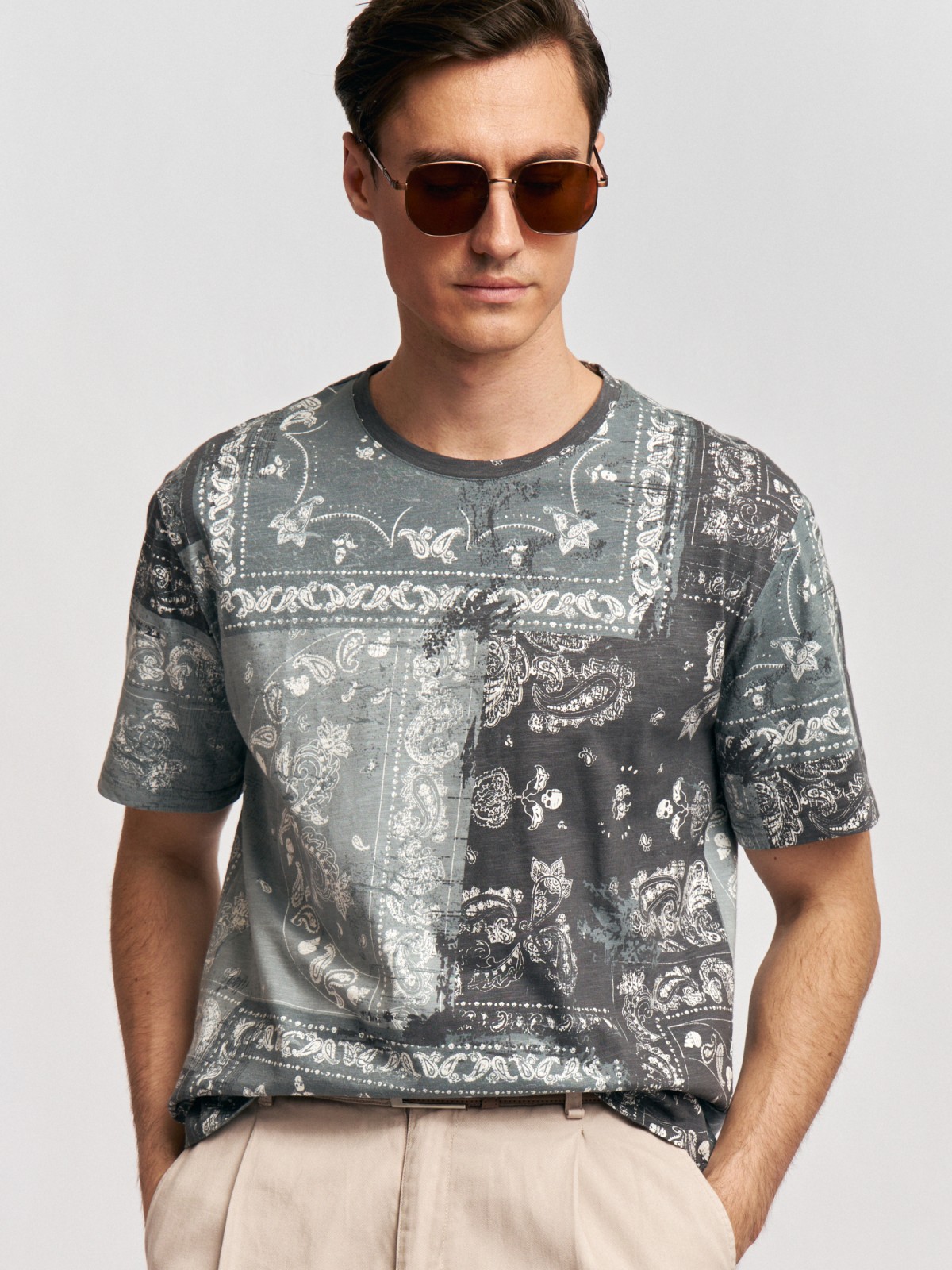 Футболка из хлопка с принтом