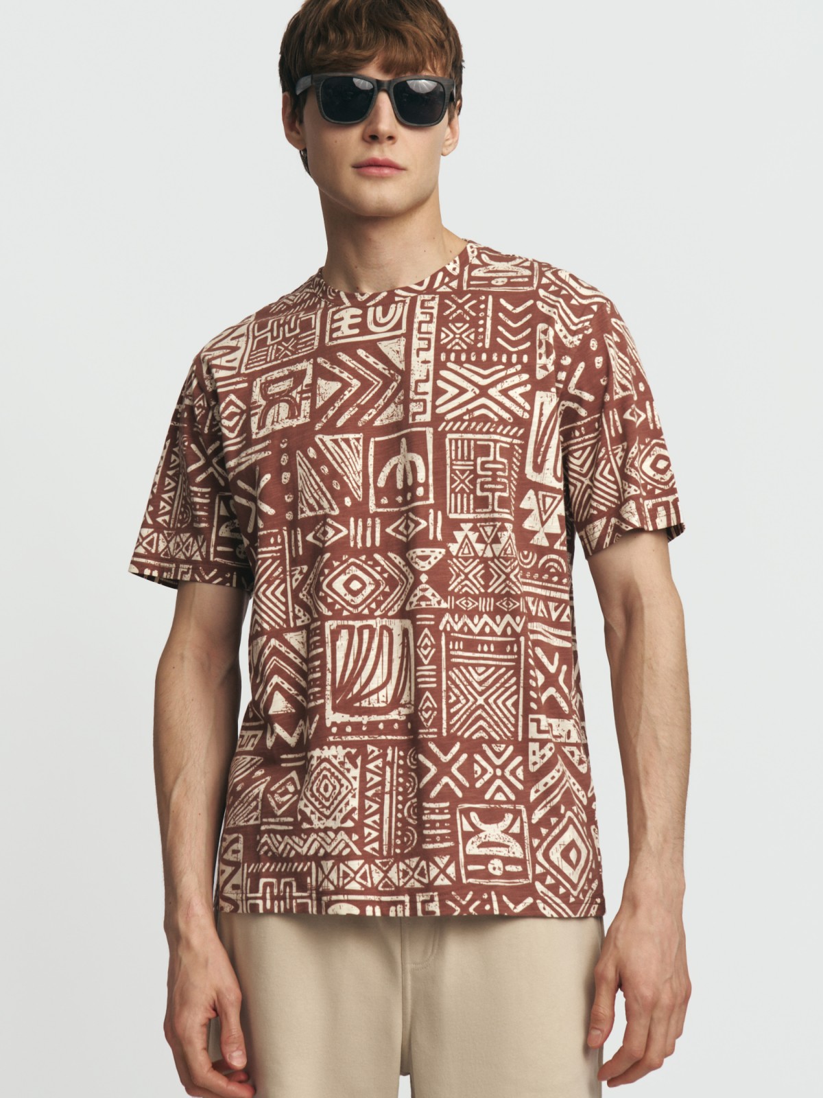 Футболка из хлопка с принтом