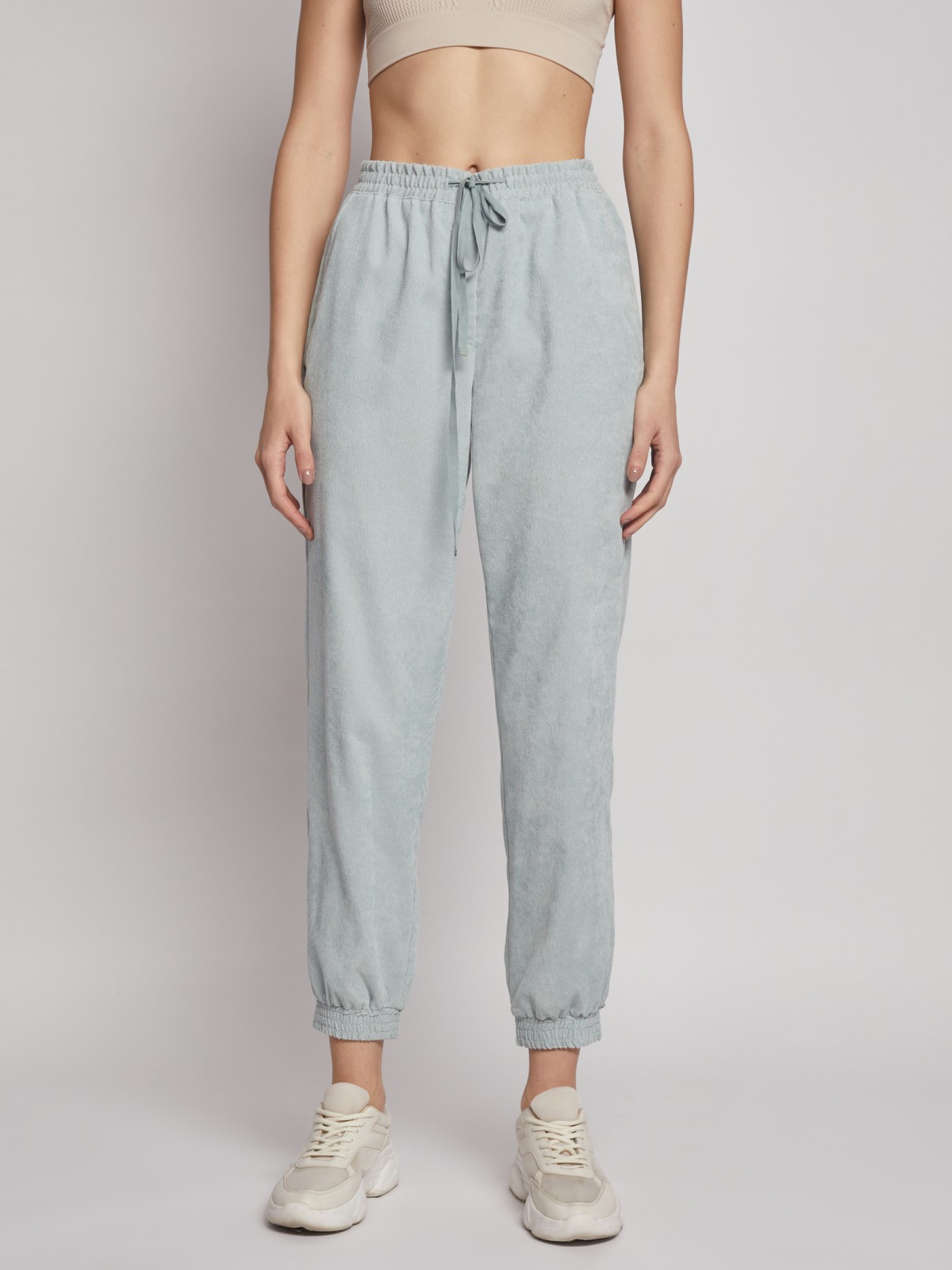 Вельветовые брюки-джоггеры