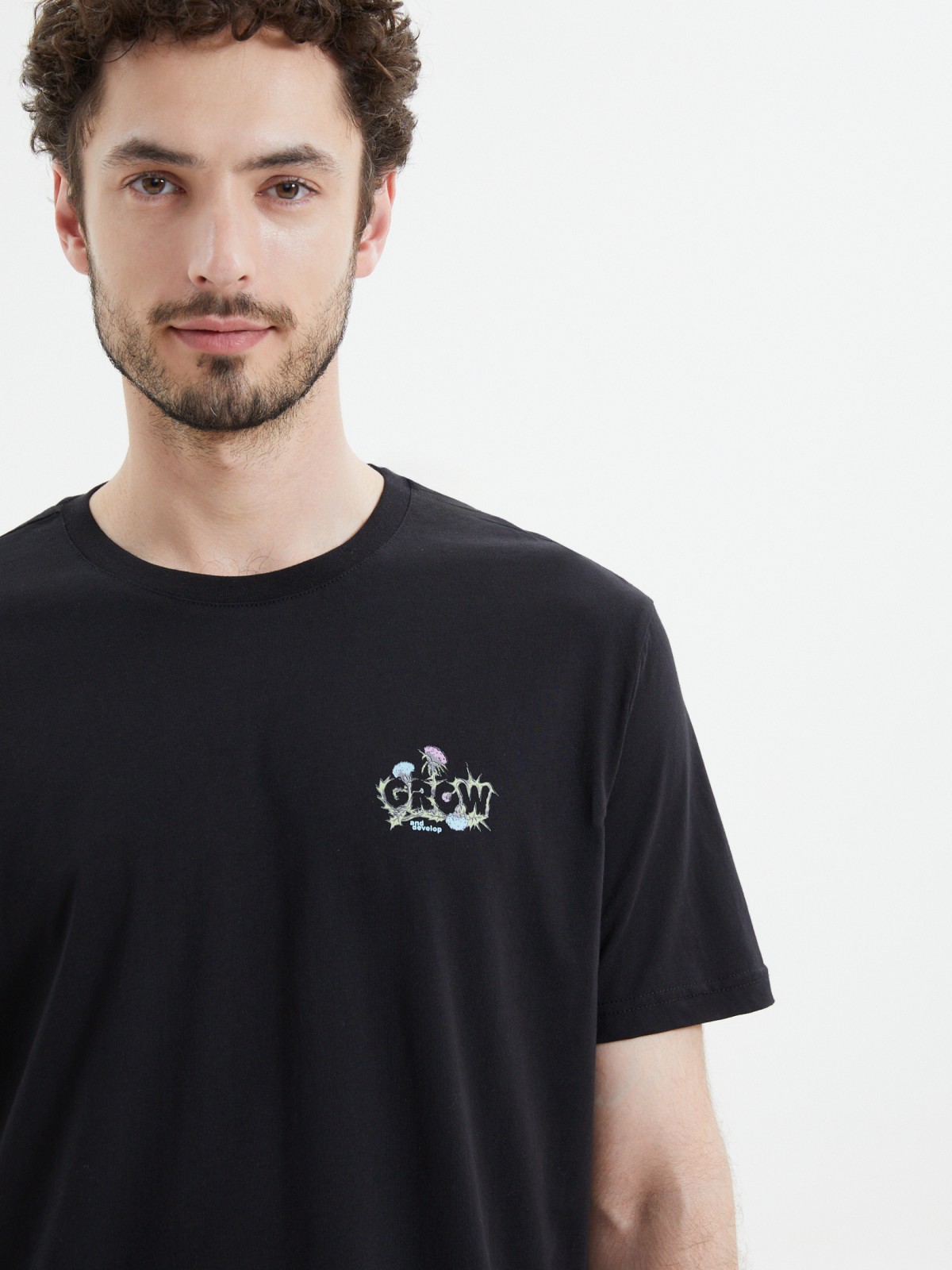 Футболка из хлопка с принтом