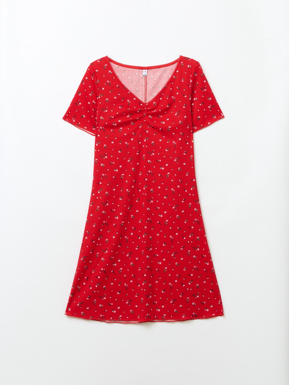 Платье длины мини с цветочным принтом