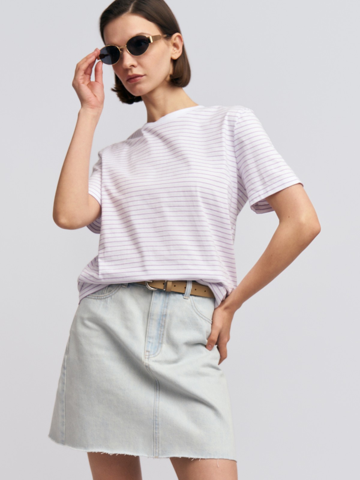 Футболка из хлопка в полоску