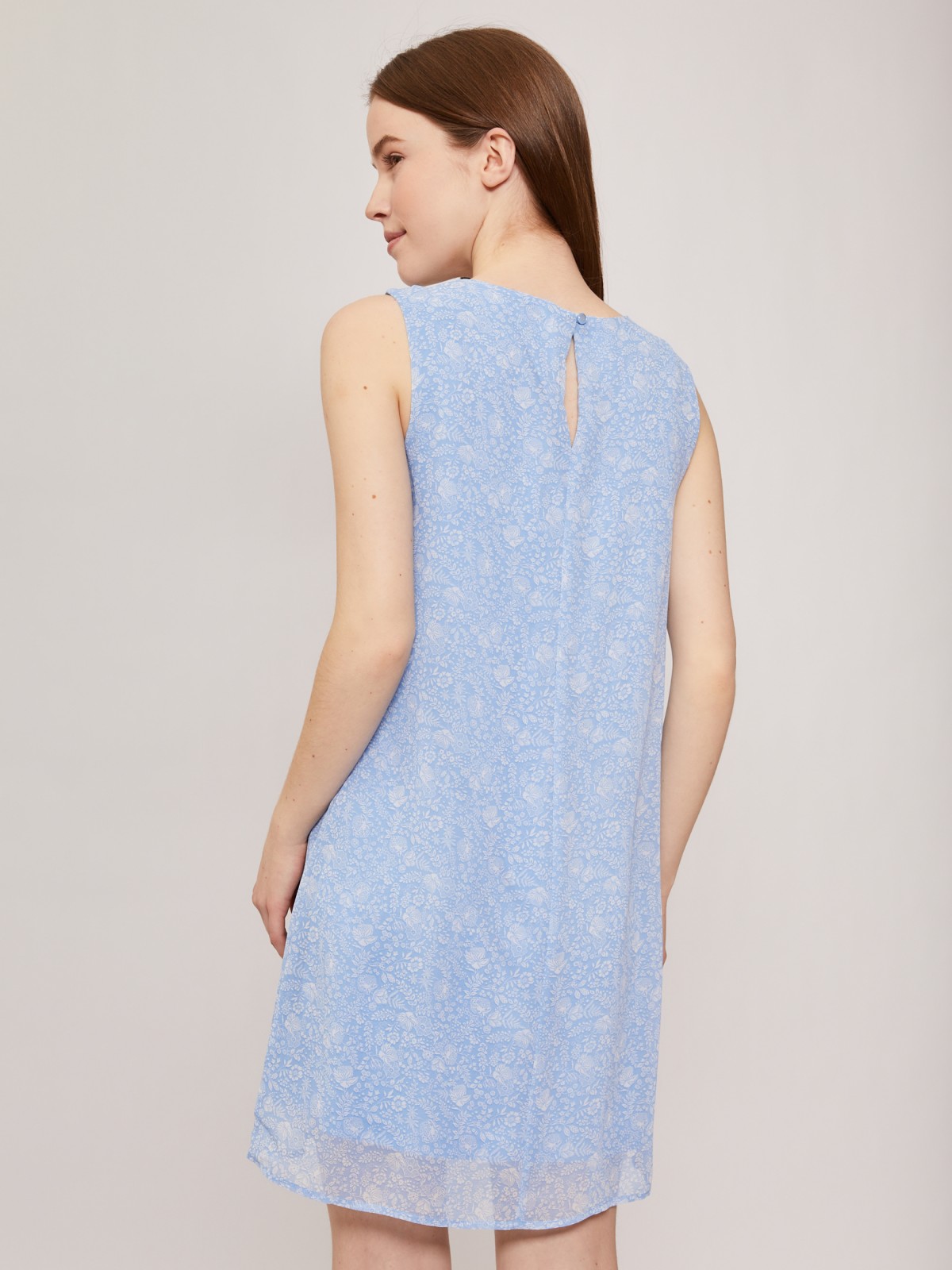 Платье мини zolla 021248262342, цвет голубой, размер XS - фото 6