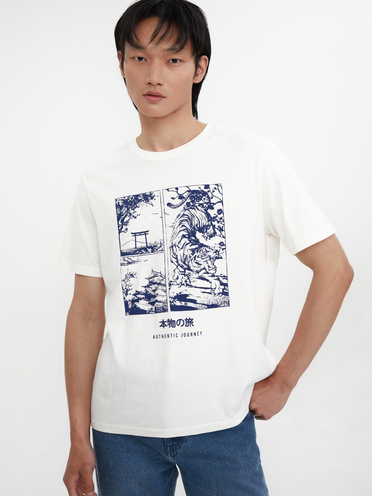 Футболка из хлопка с принтом