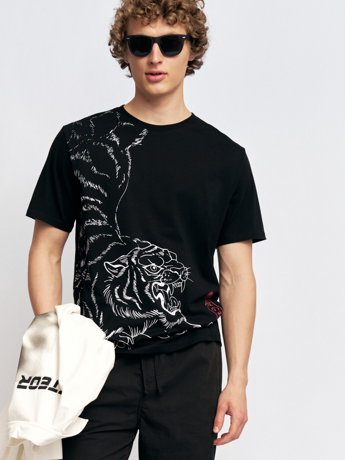 Футболка из хлопка с принтом