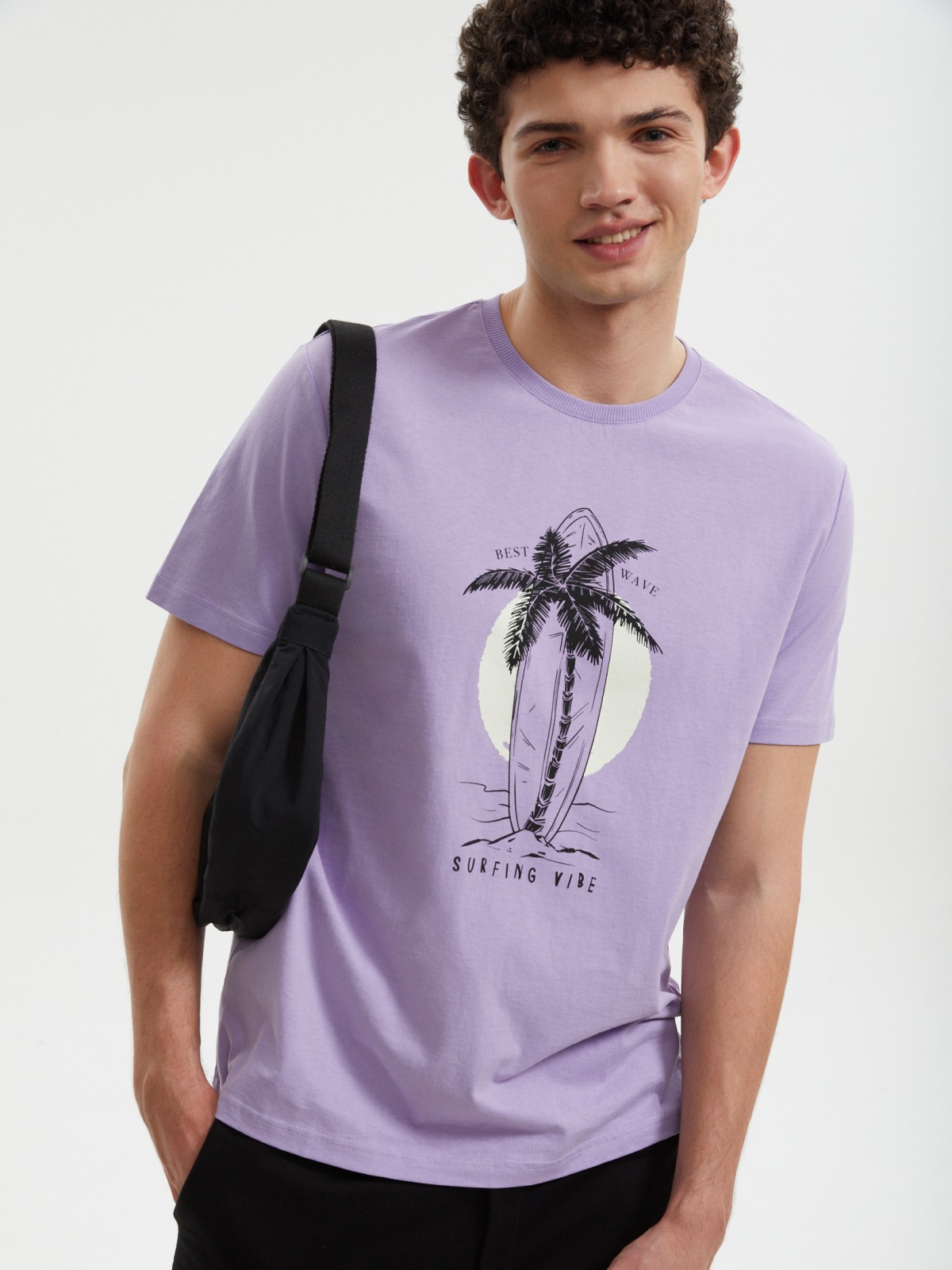 Футболка из хлопка с принтом