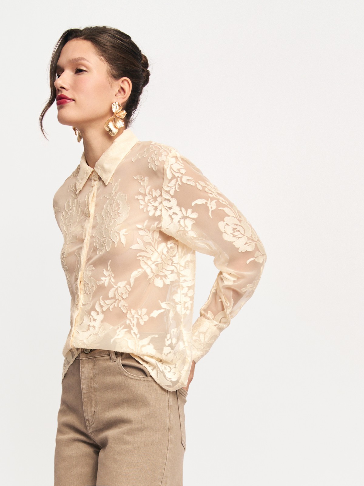 Рубашка с цветочным узором