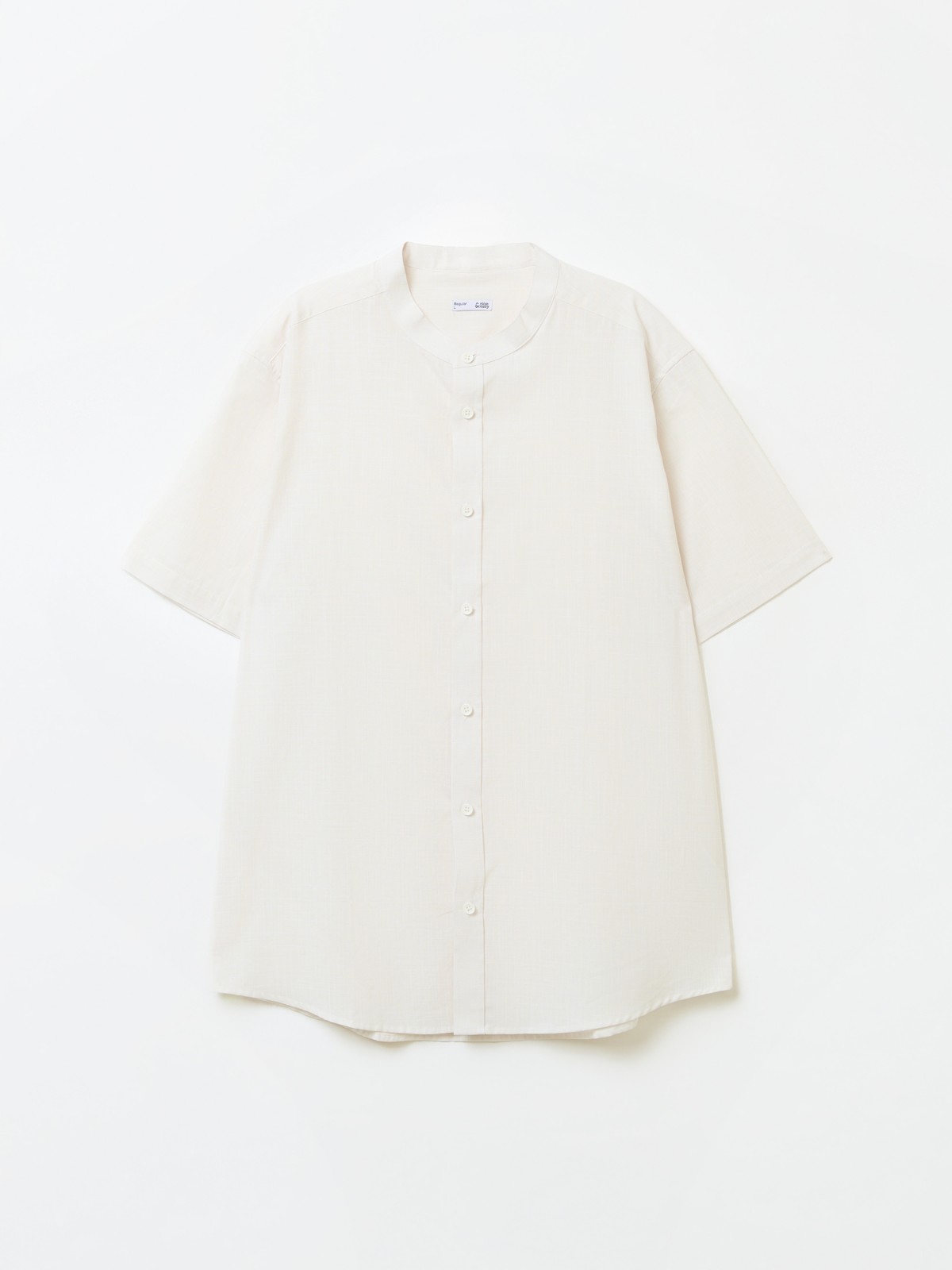 Рубашка с коротким рукавом и воротником-стойкой