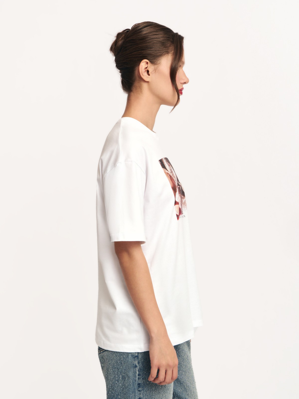 Футболка из хлопка с принтом