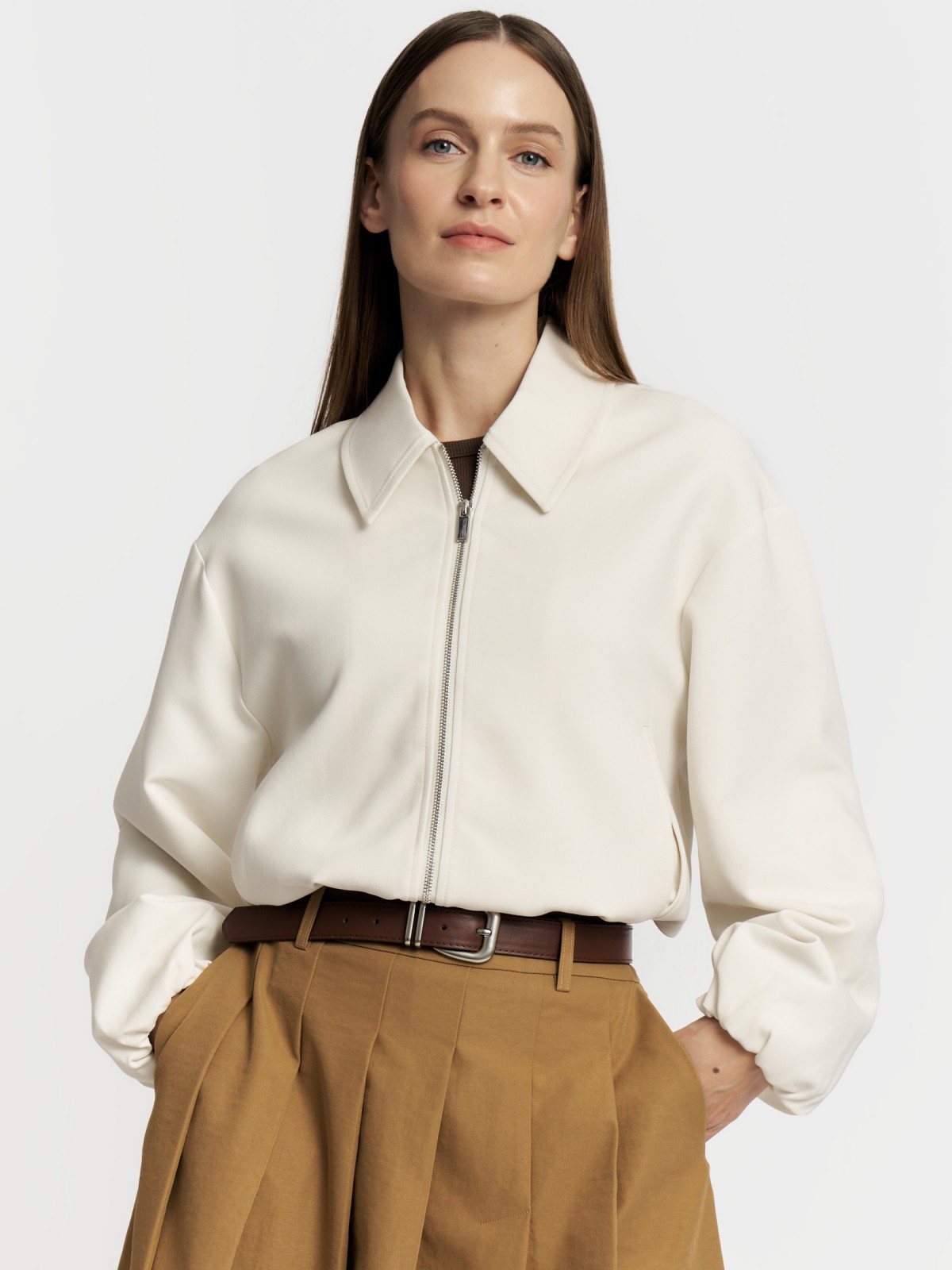 Куртка-бомбер с воротником