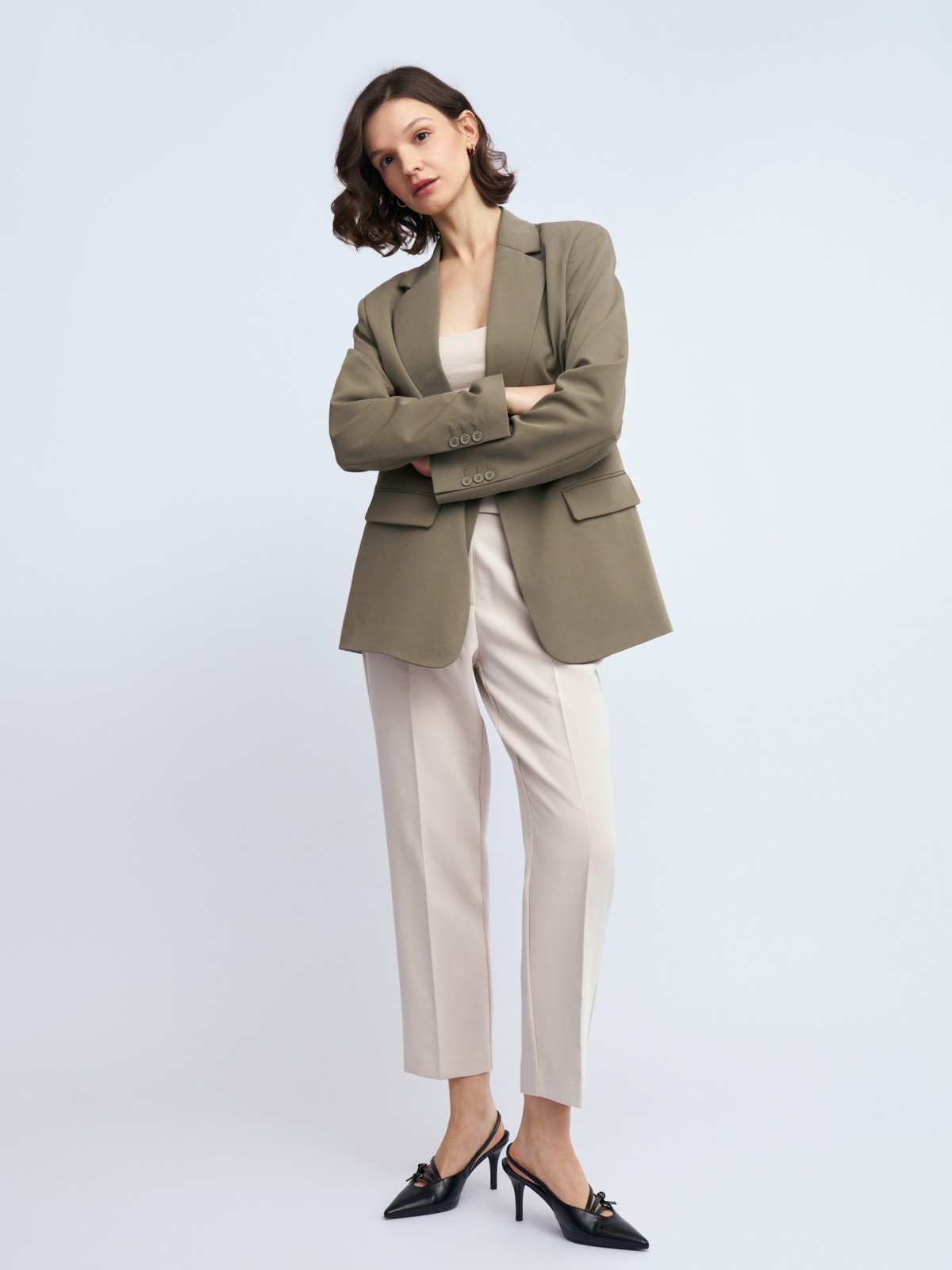 Брюки зауженного силуэта Slim со стрелками