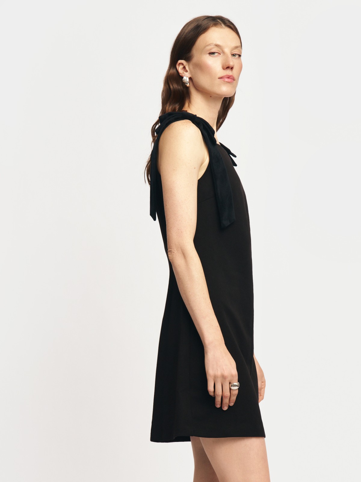 Сарафан мини с бантами