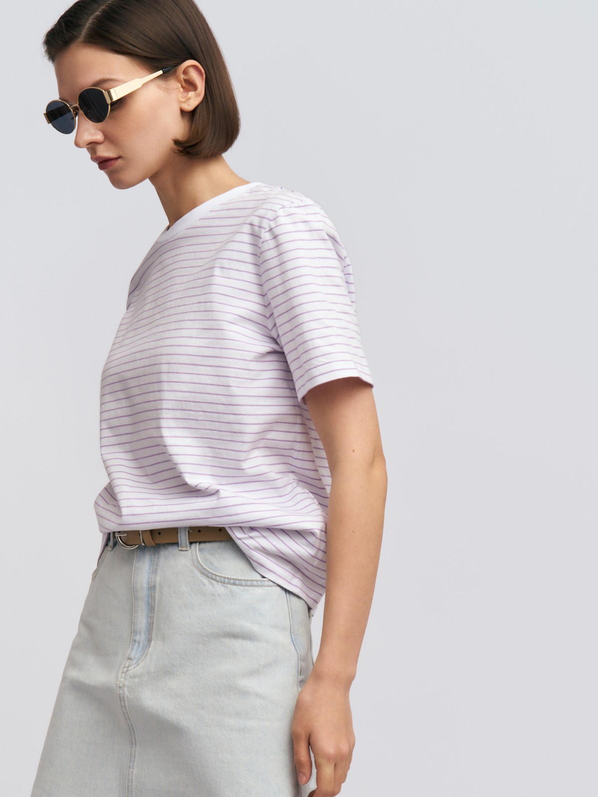 Футболка из хлопка в полоску