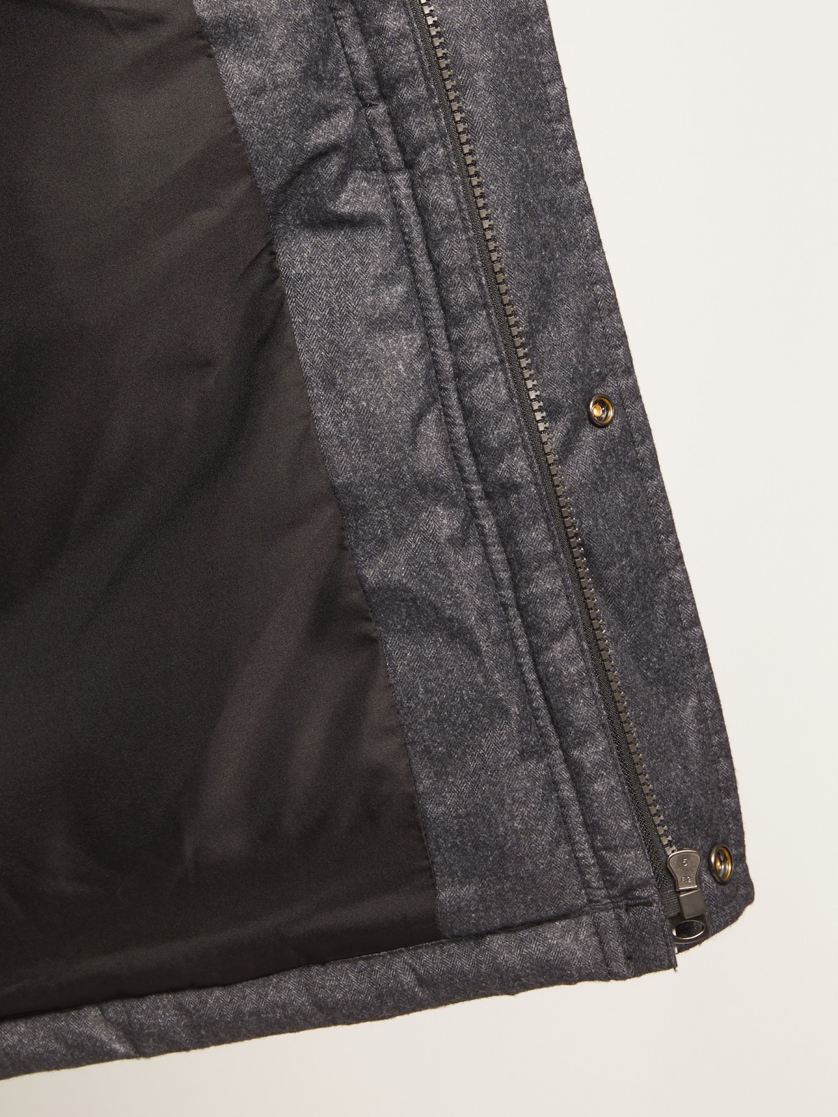 Тёплая куртка с накладными карманами zolla 010345112044, цвет серый, размер S - фото 3
