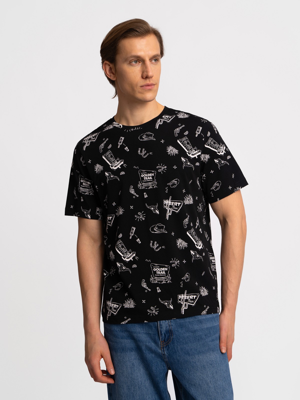 Футболка из хлопка с принтом