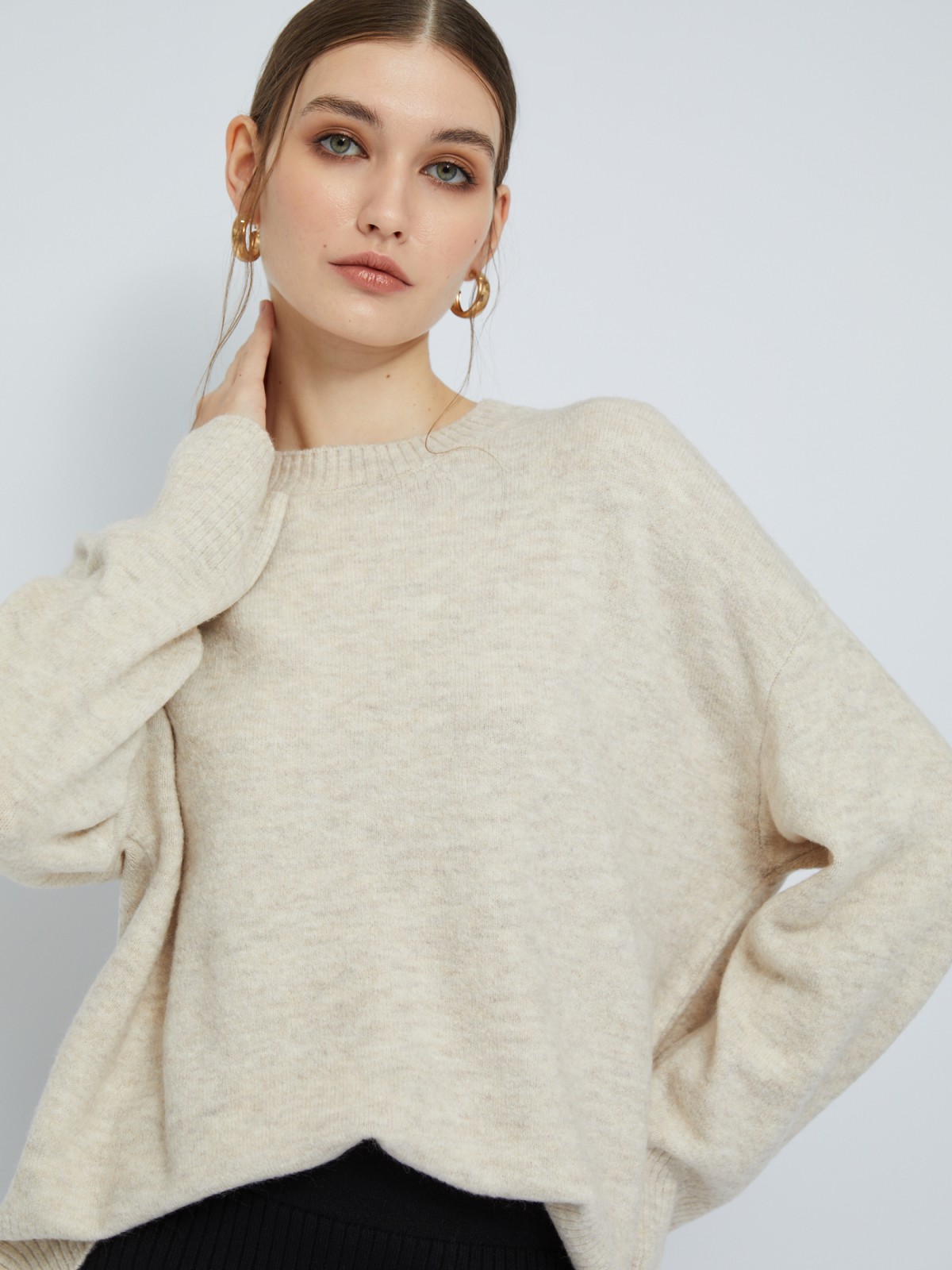 Вязаный джемпер с длинным рукавом