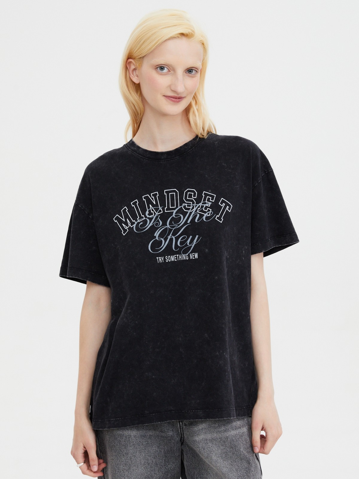 Футболка оверсайз из хлопка с надписью