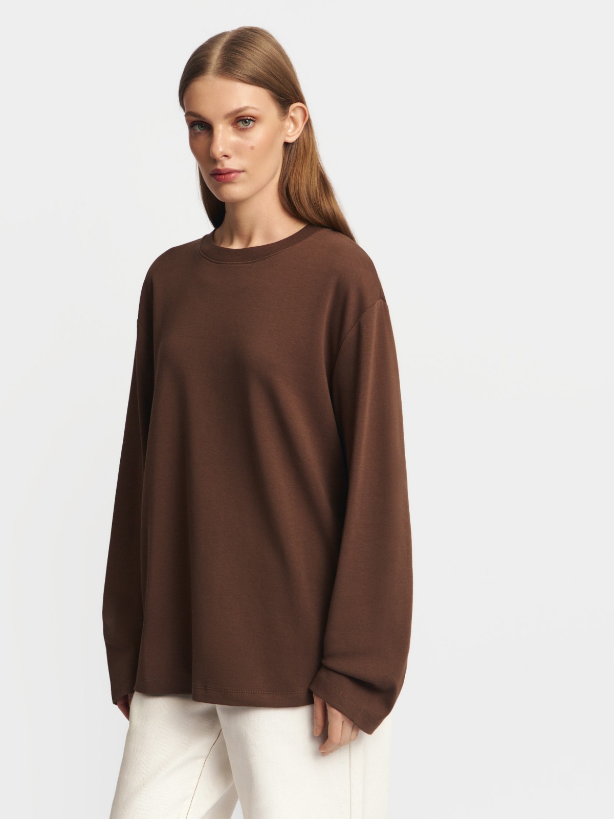 Трикотажный лонгслив из хлопка