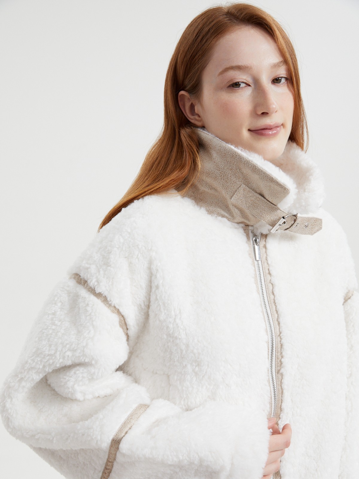 Тёплая дублёнка из экомеха