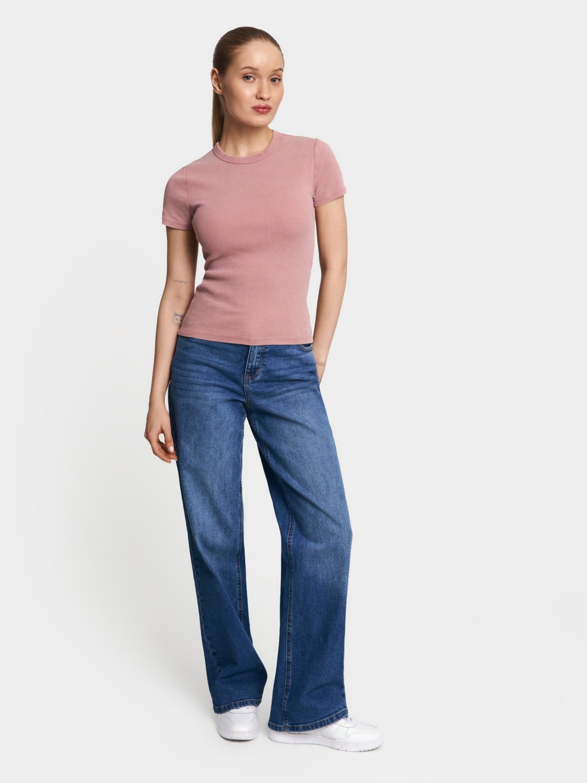 Футболка из хлопка однотонная