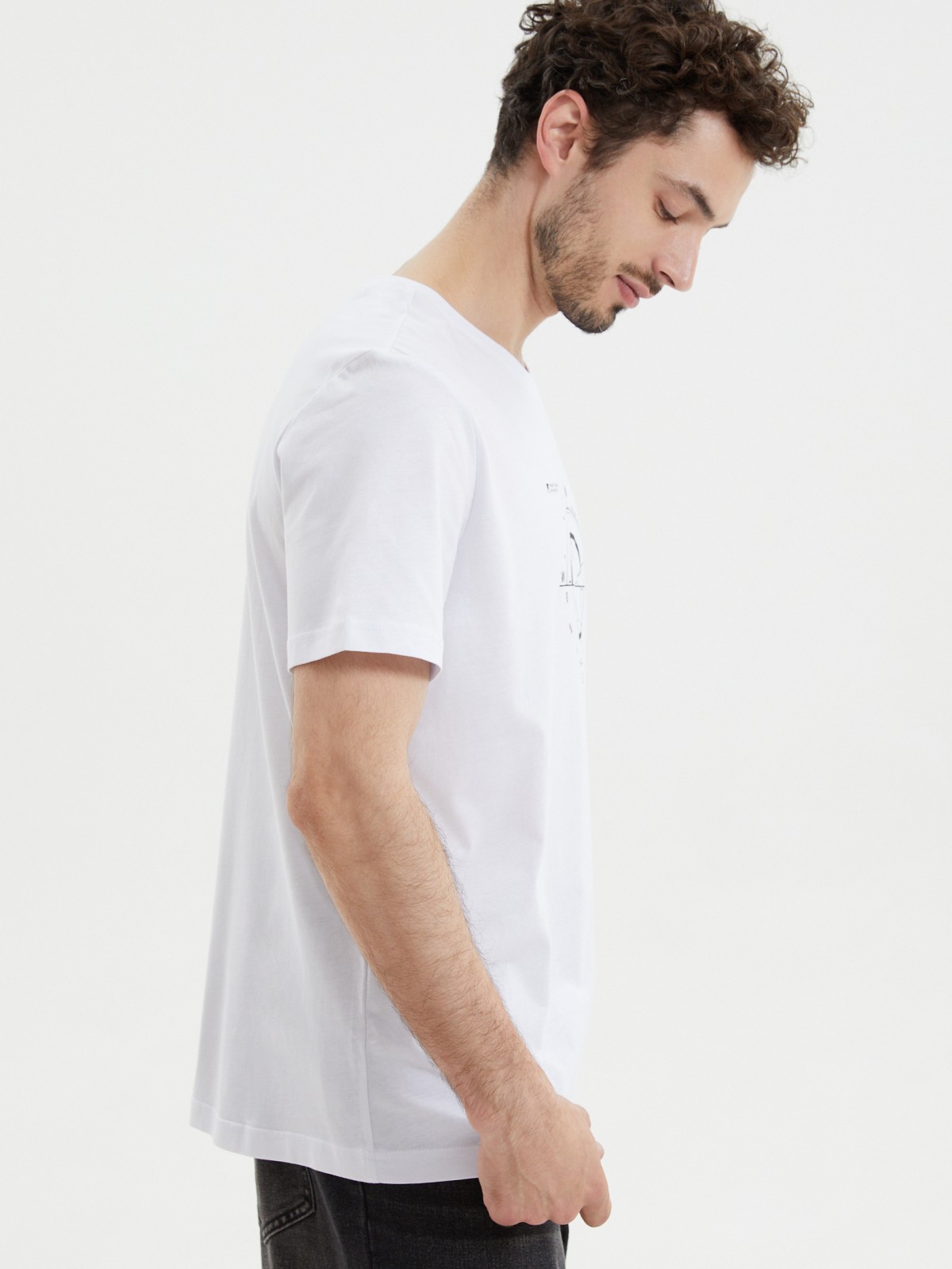 Футболка из хлопка с принтом