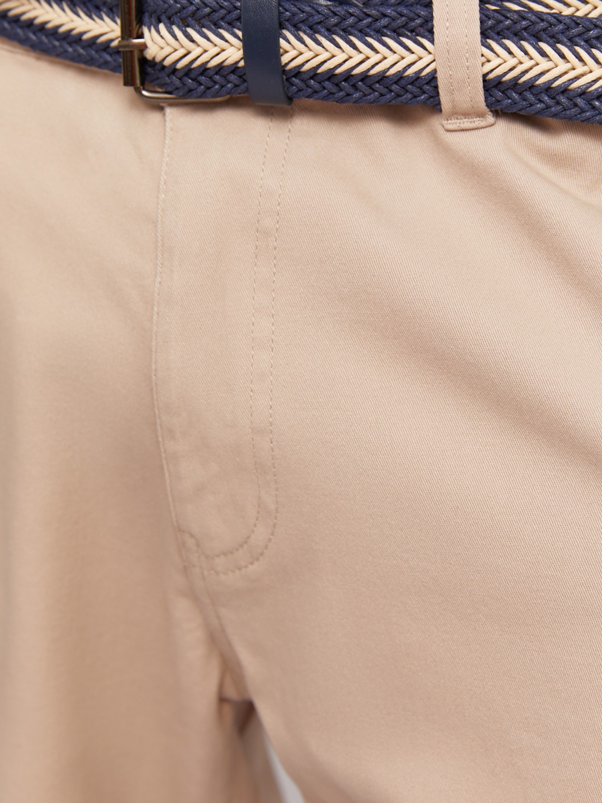 Удлинённые шорты из хлопка с ремнём