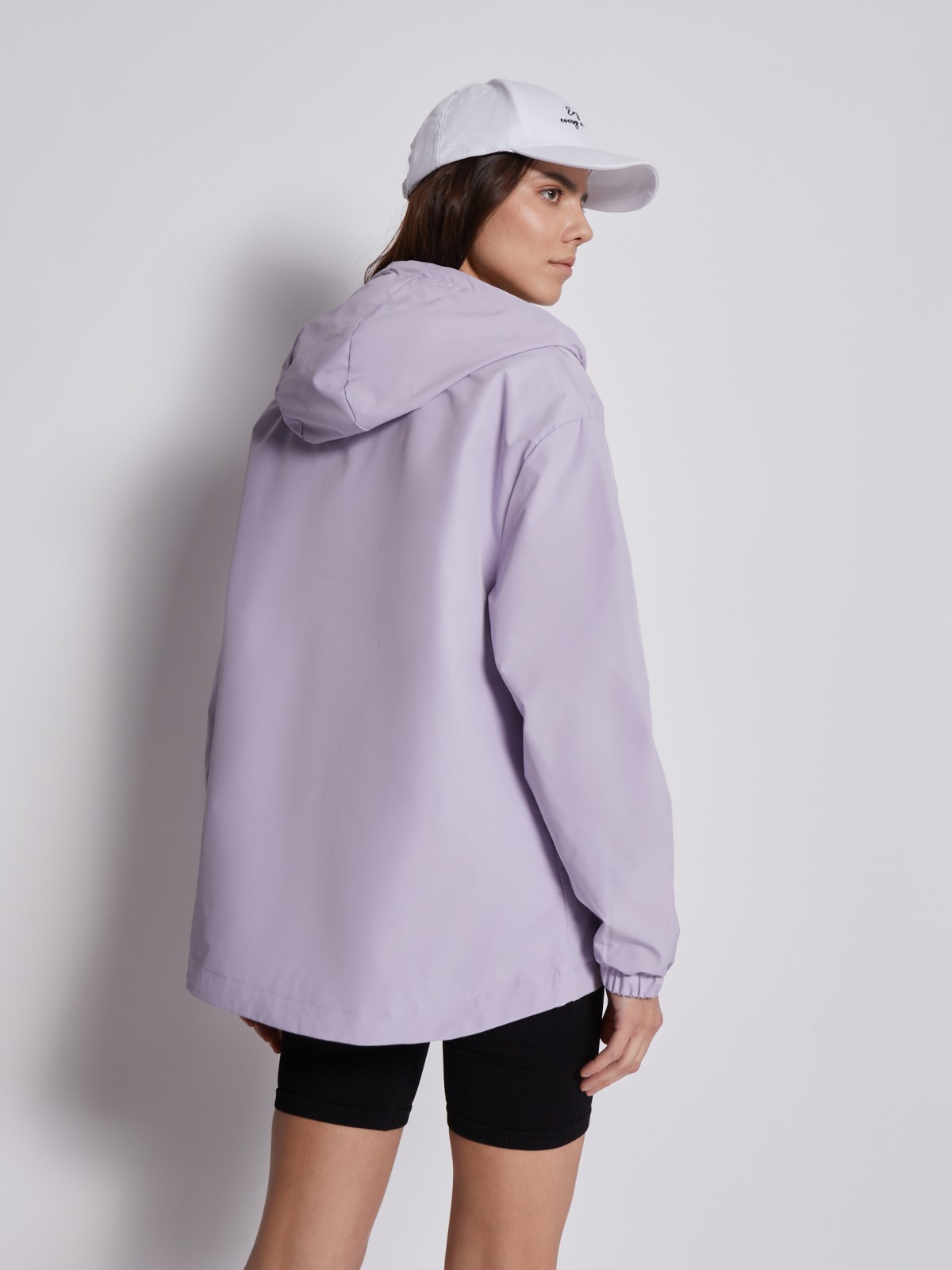 Куртка-ветровка с капюшоном zolla 02321562J024, цвет лиловый, размер XS - фото 6