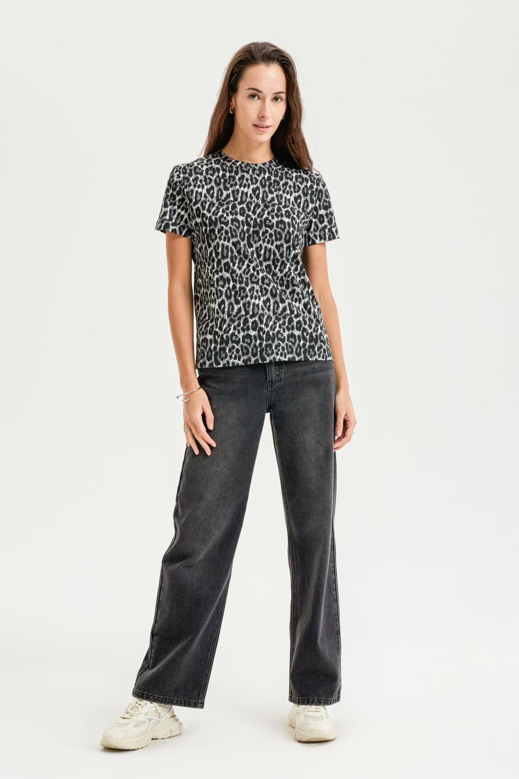 Футболка из хлопка с леопардовым принтом