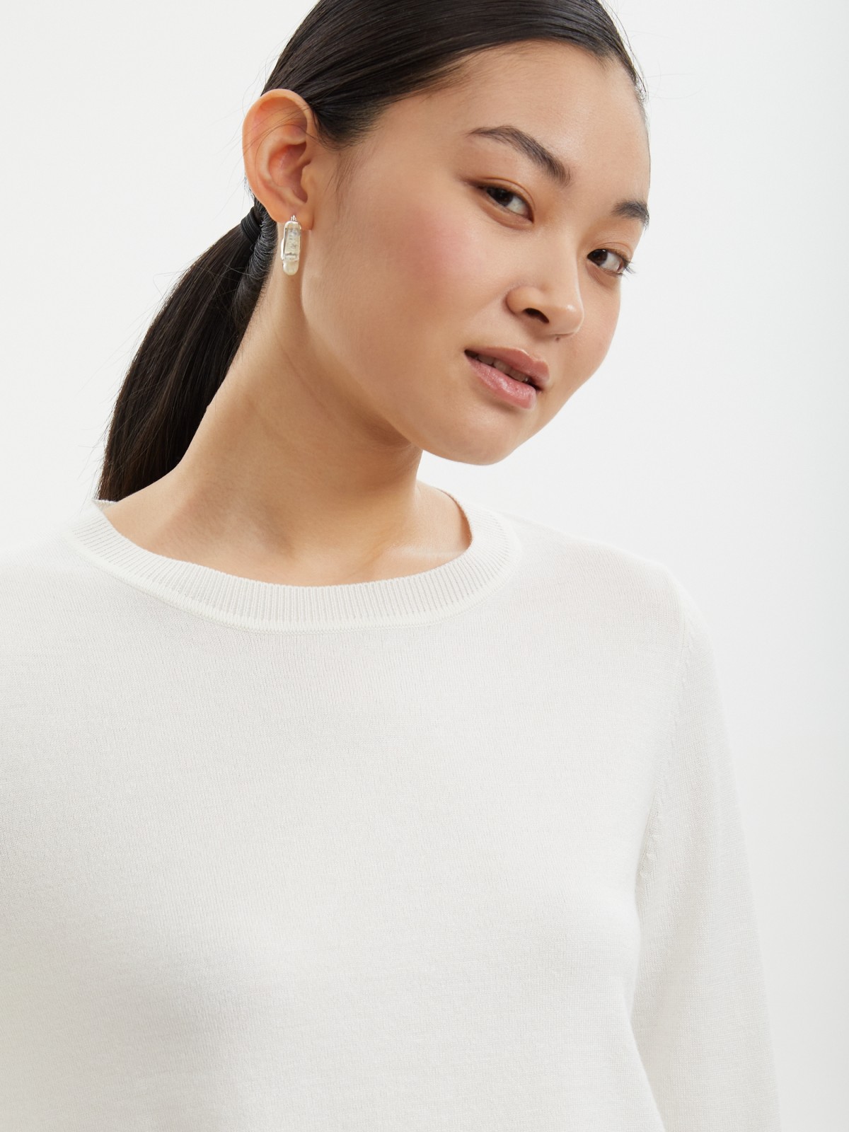 Трикотажный джемпер с длинным рукавом