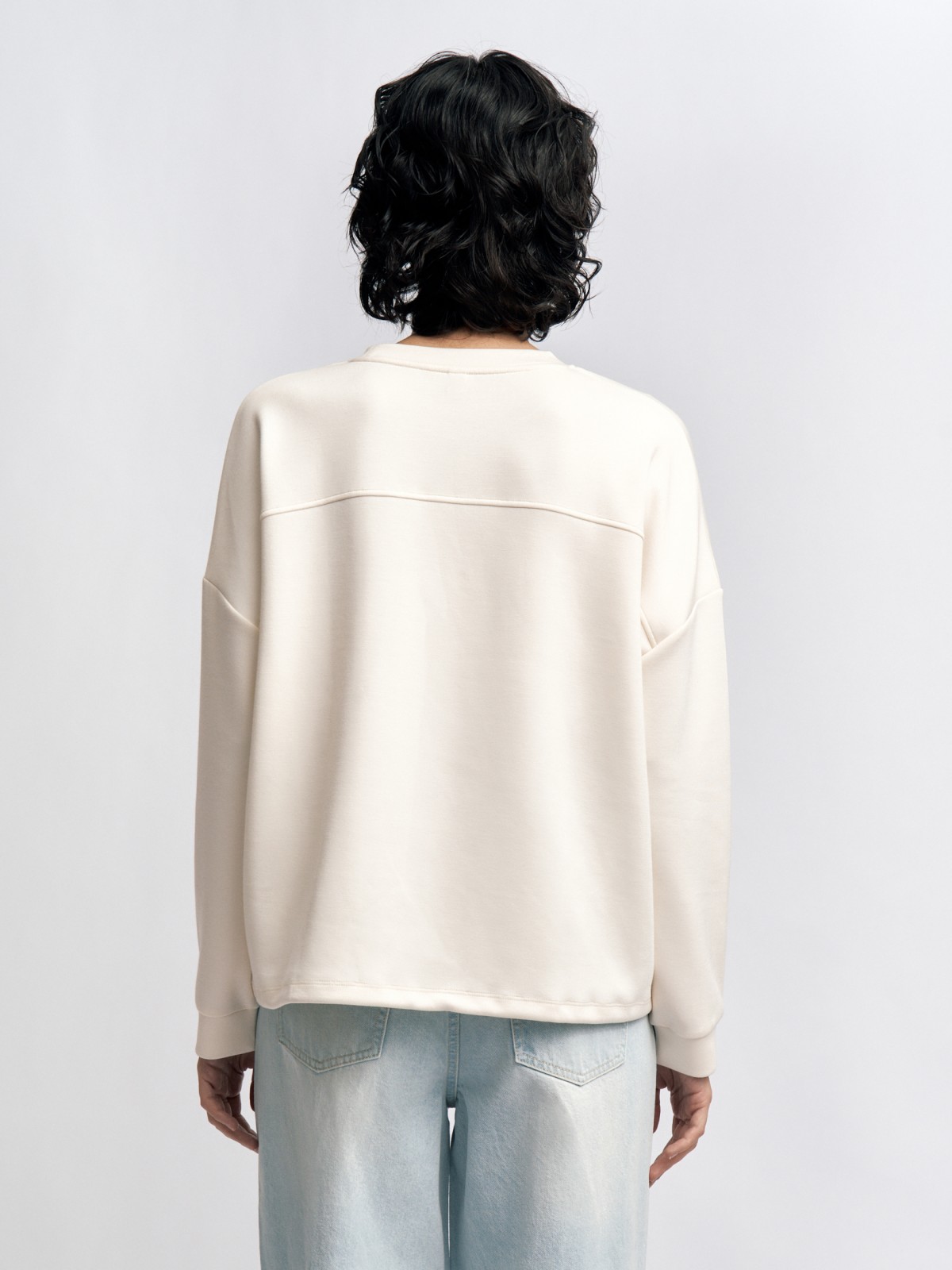 Джемпер на кулиске с карманом