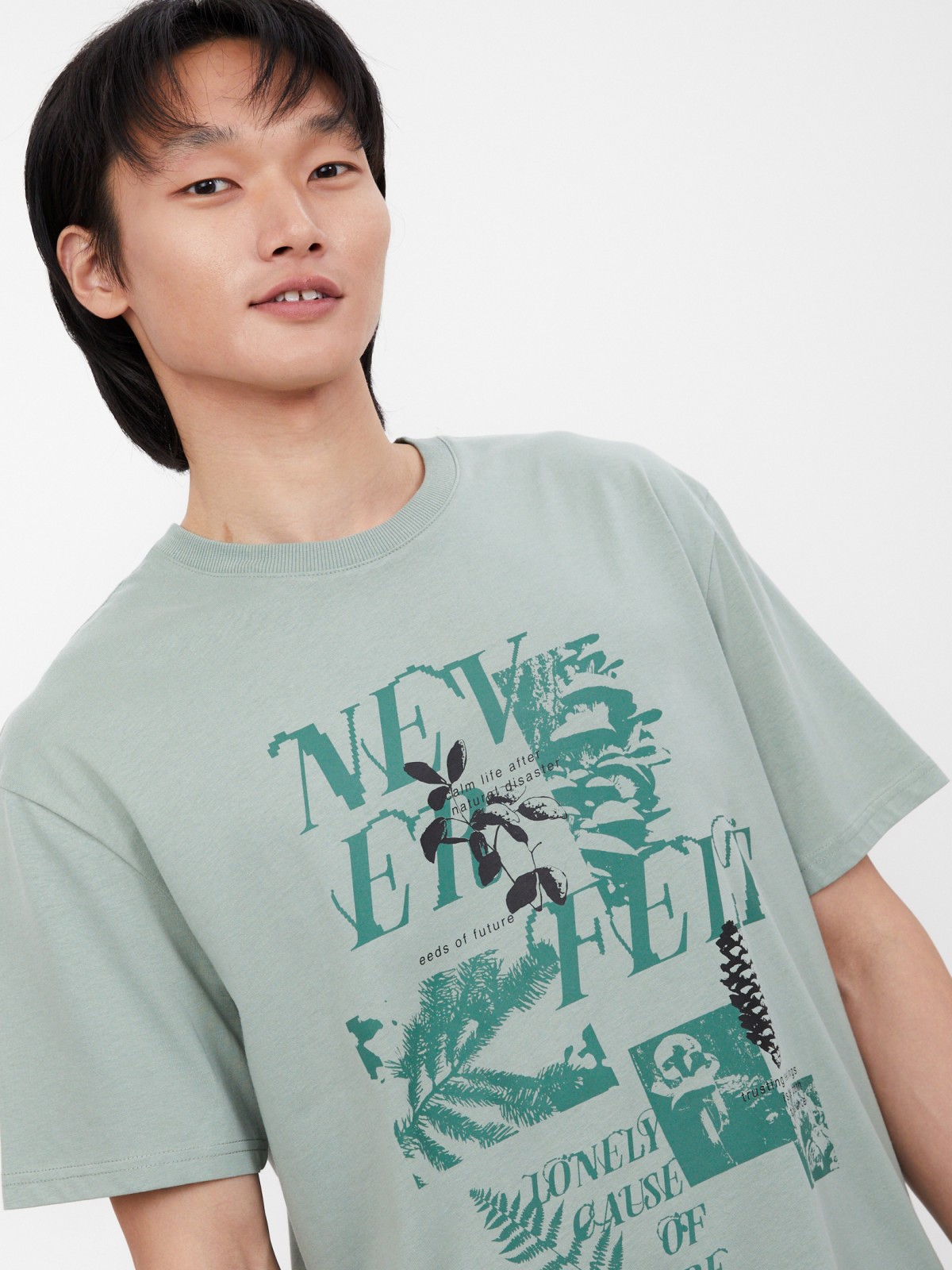 Футболка из хлопка с принтом