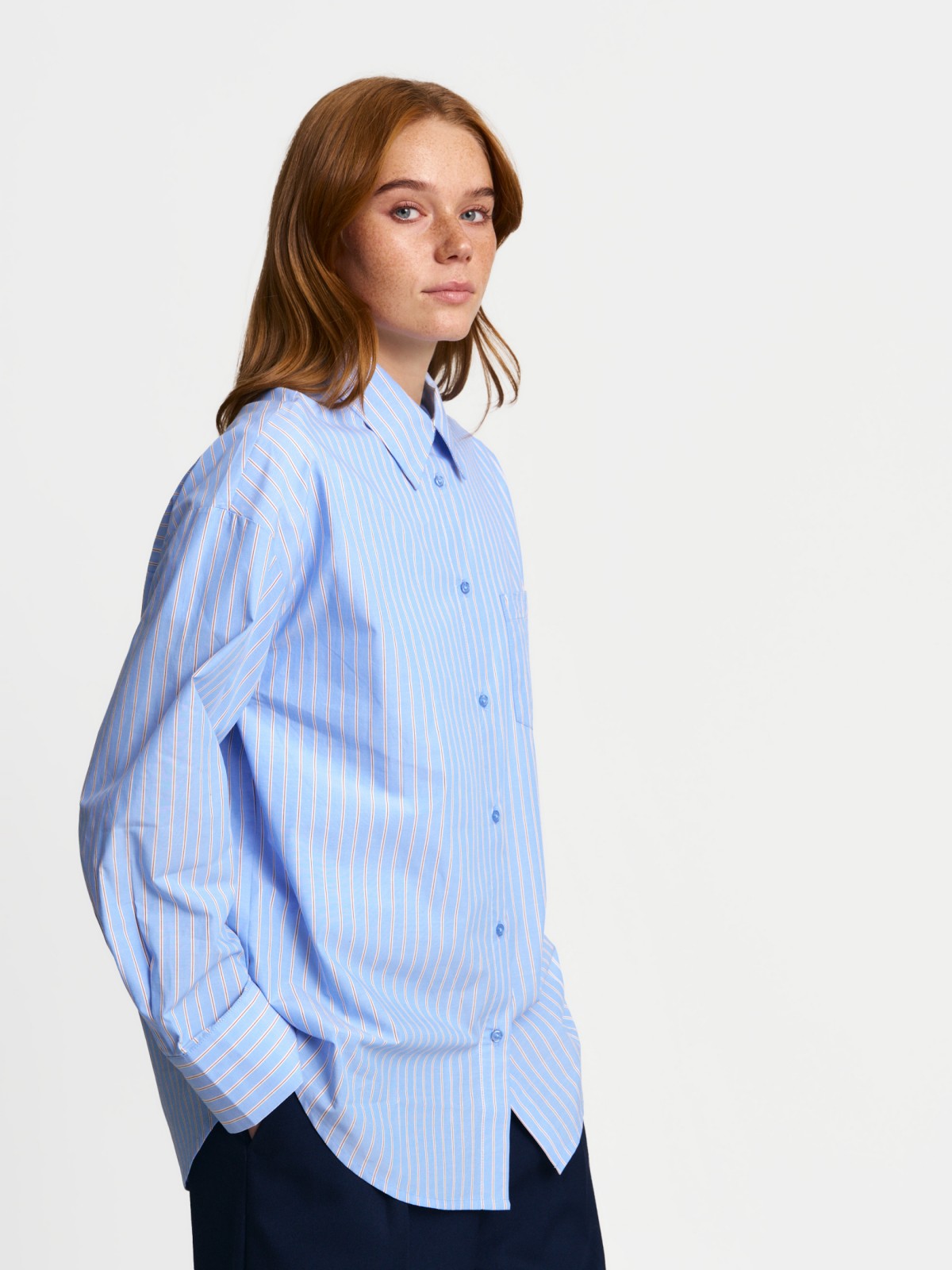 Рубашка из хлопка в полоску