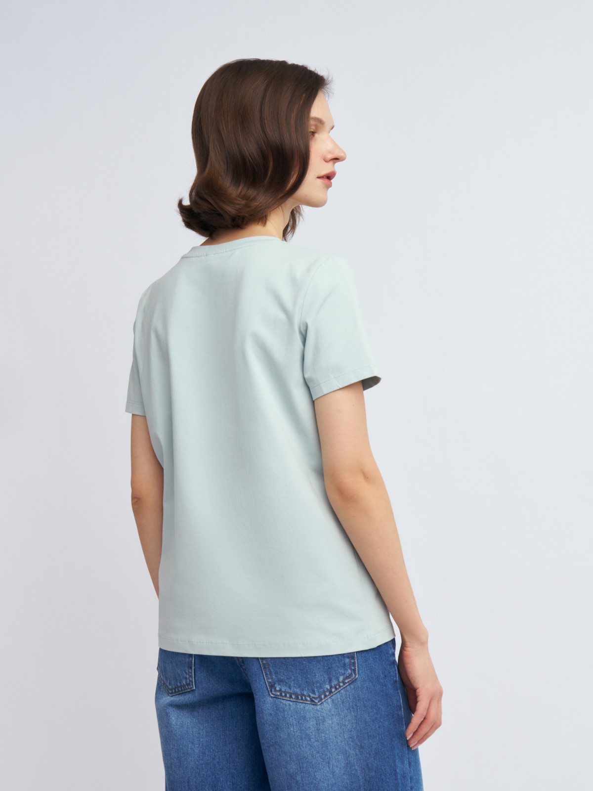 Футболка из хлопка с принтом