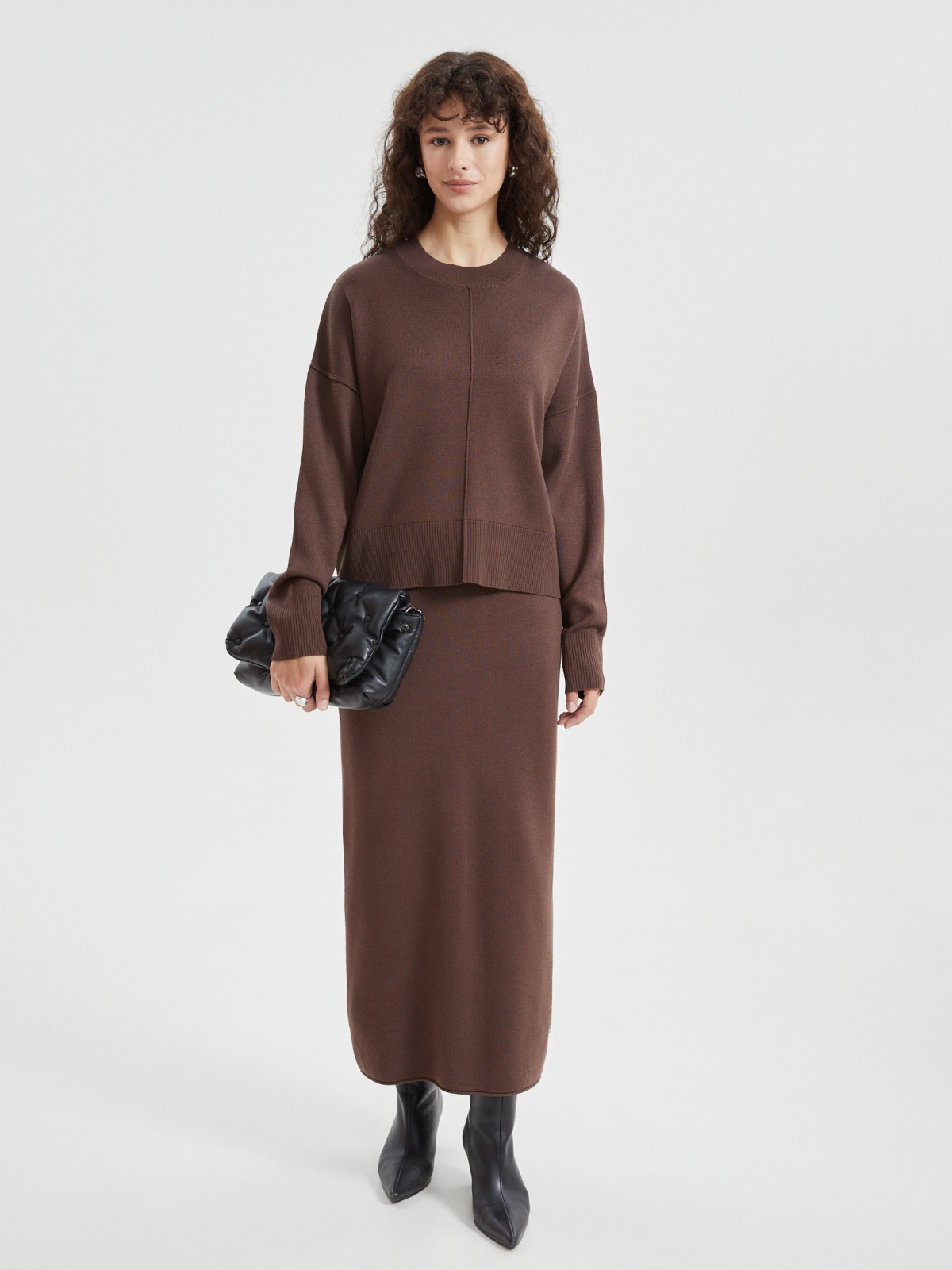 Трикотажный джемпер с длинным рукавом