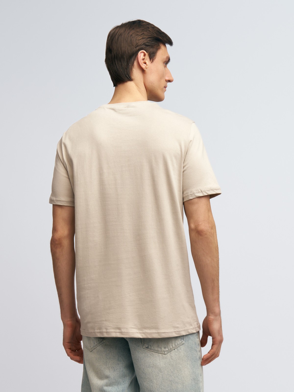 Футболка из хлопка с принтом в морском стиле