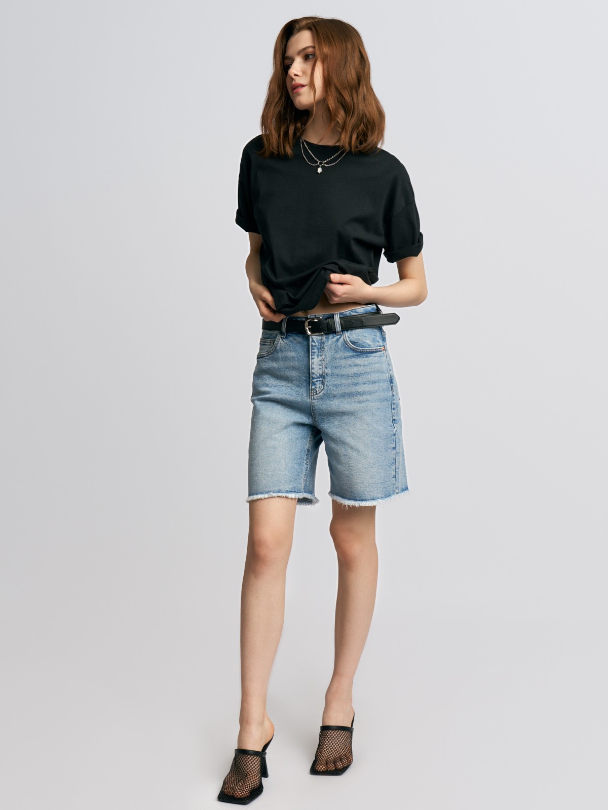 Футболка оверсайз силуэта из хлопка