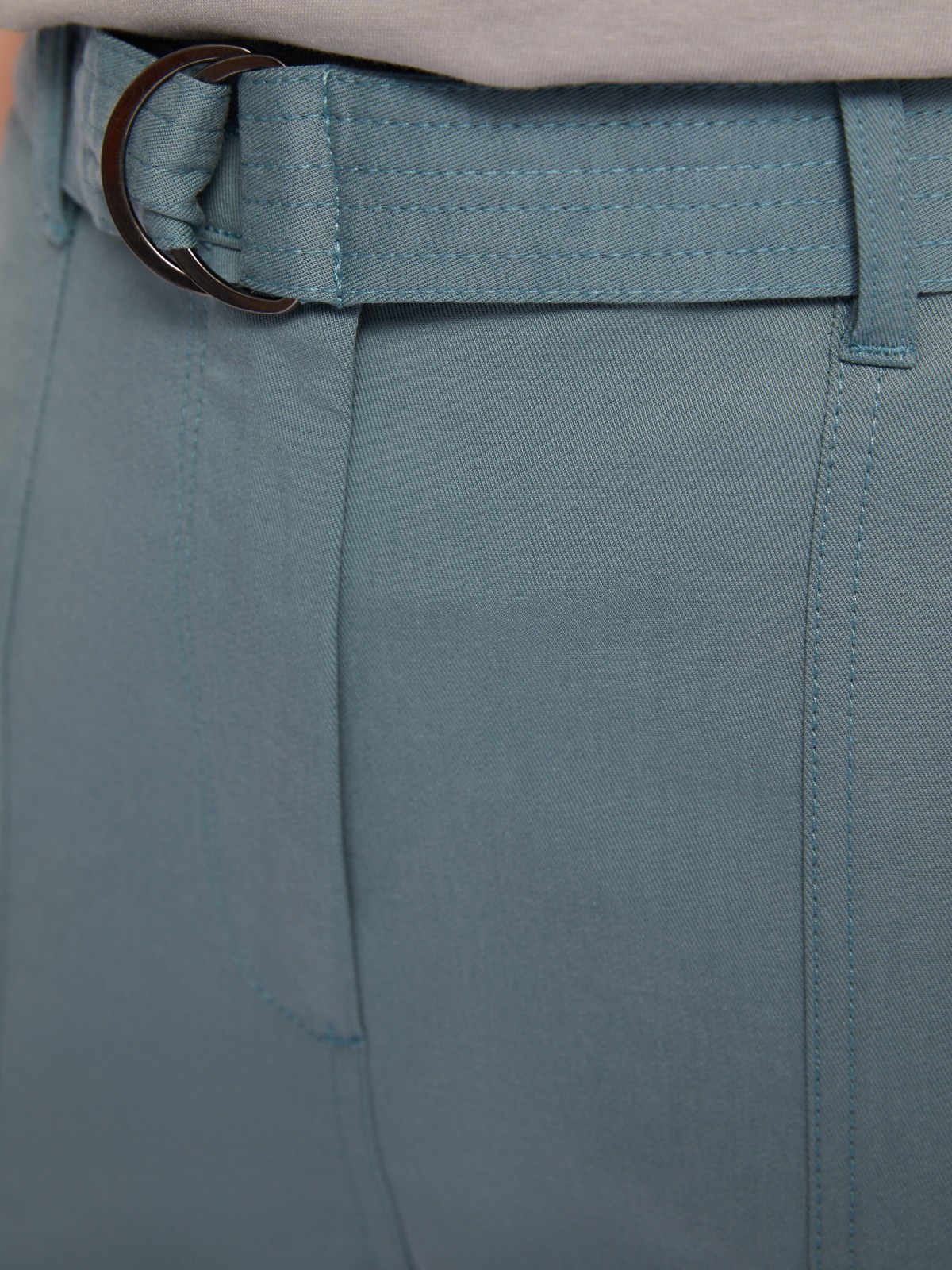 Брюки-чинос с акцентными строчками и поясом zolla 024227372023, цвет темно-синий, размер XL - фото 3