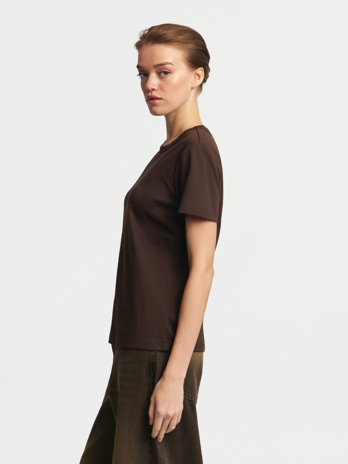 Футболка из хлопка однотонная