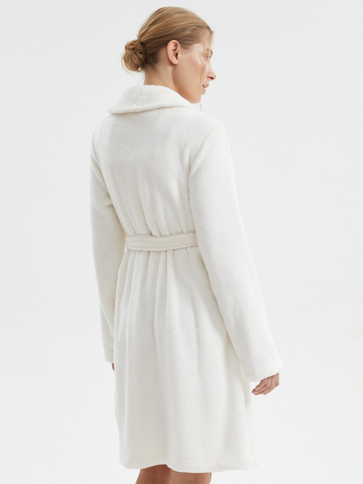 Халат из флиса с поясом