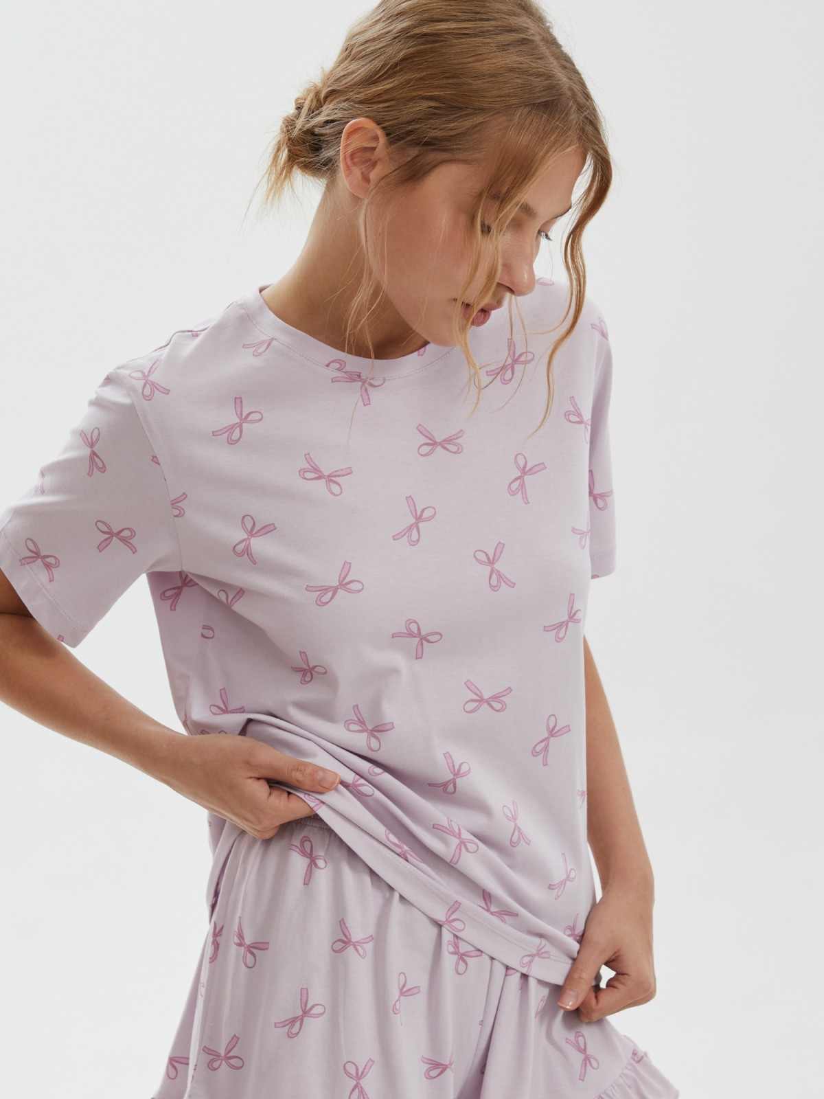 Футболка оверсайз из хлопка с принтом