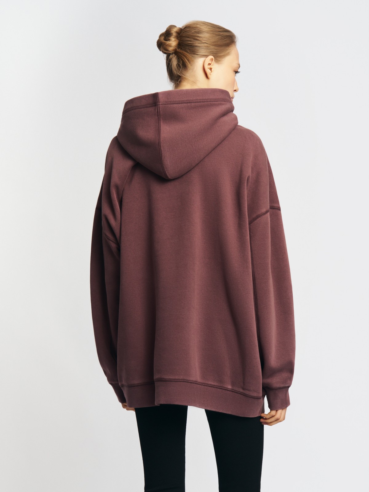 Трикотажный худи с варёным эффектом