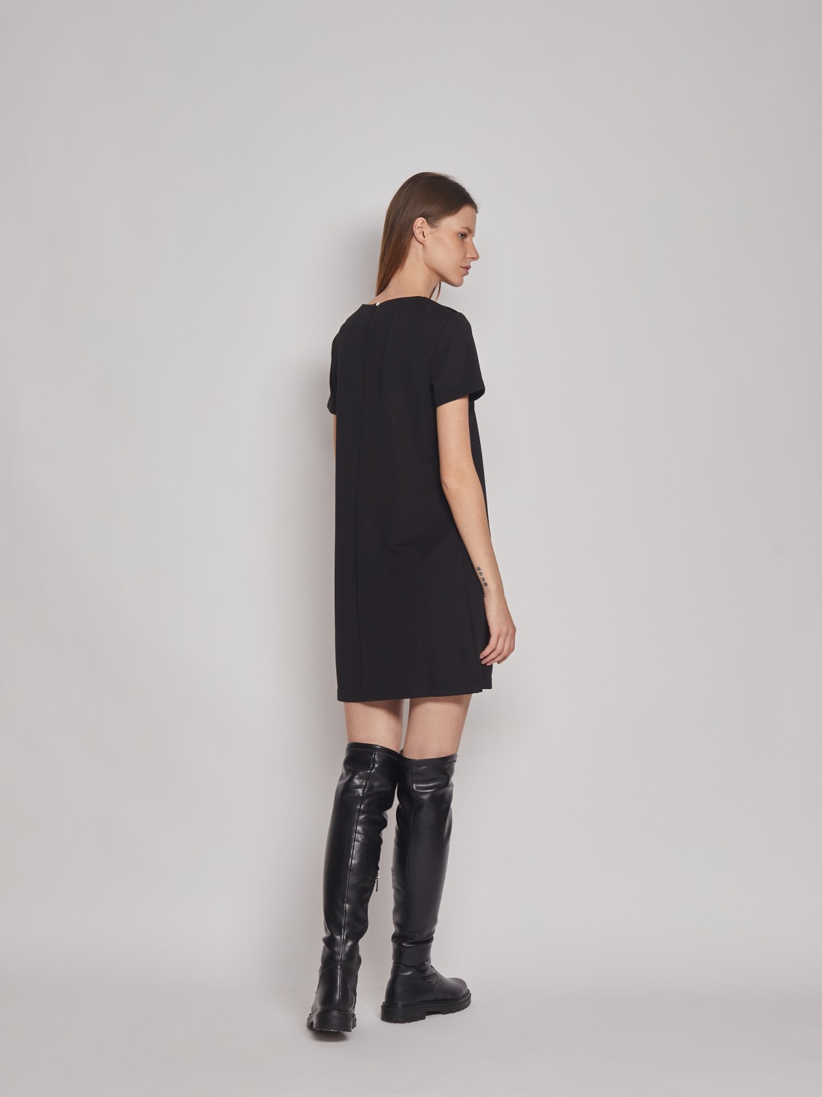 Платье кроеное zolla 02312819F032, цвет черный, размер XS - фото 2