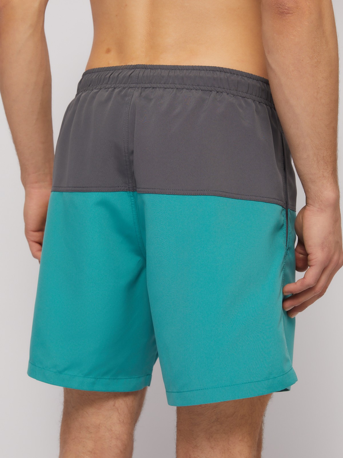 Пляжные шорты (для плавания) zolla N14247S39023, цвет бирюзовый, размер XS - фото 4