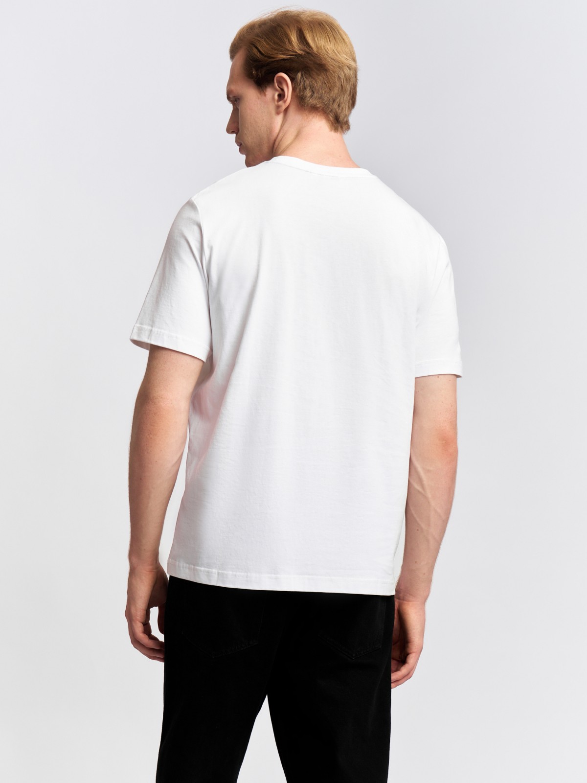 Новогодняя футболка из хлопка с принтом