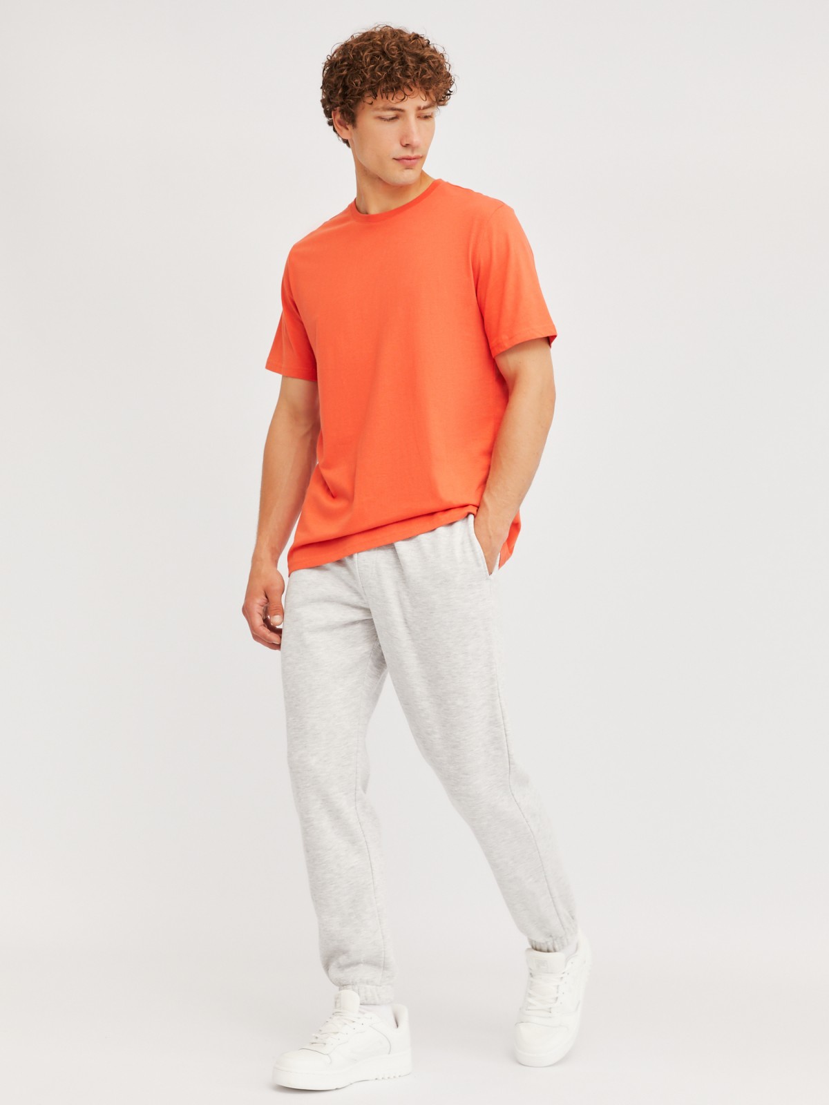 Футболка прямого силуэта из хлопка