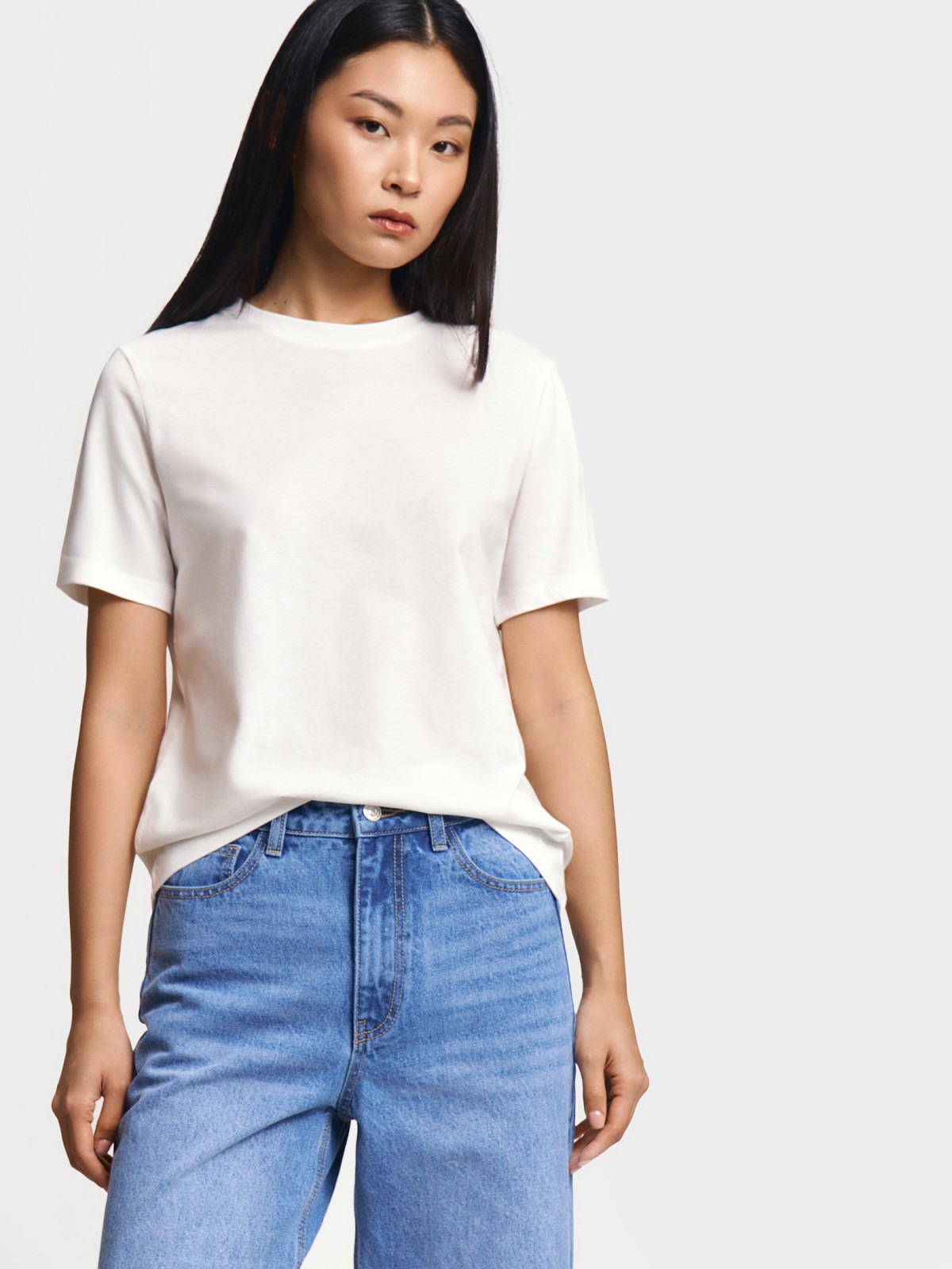 Футболка из хлопка однотонная