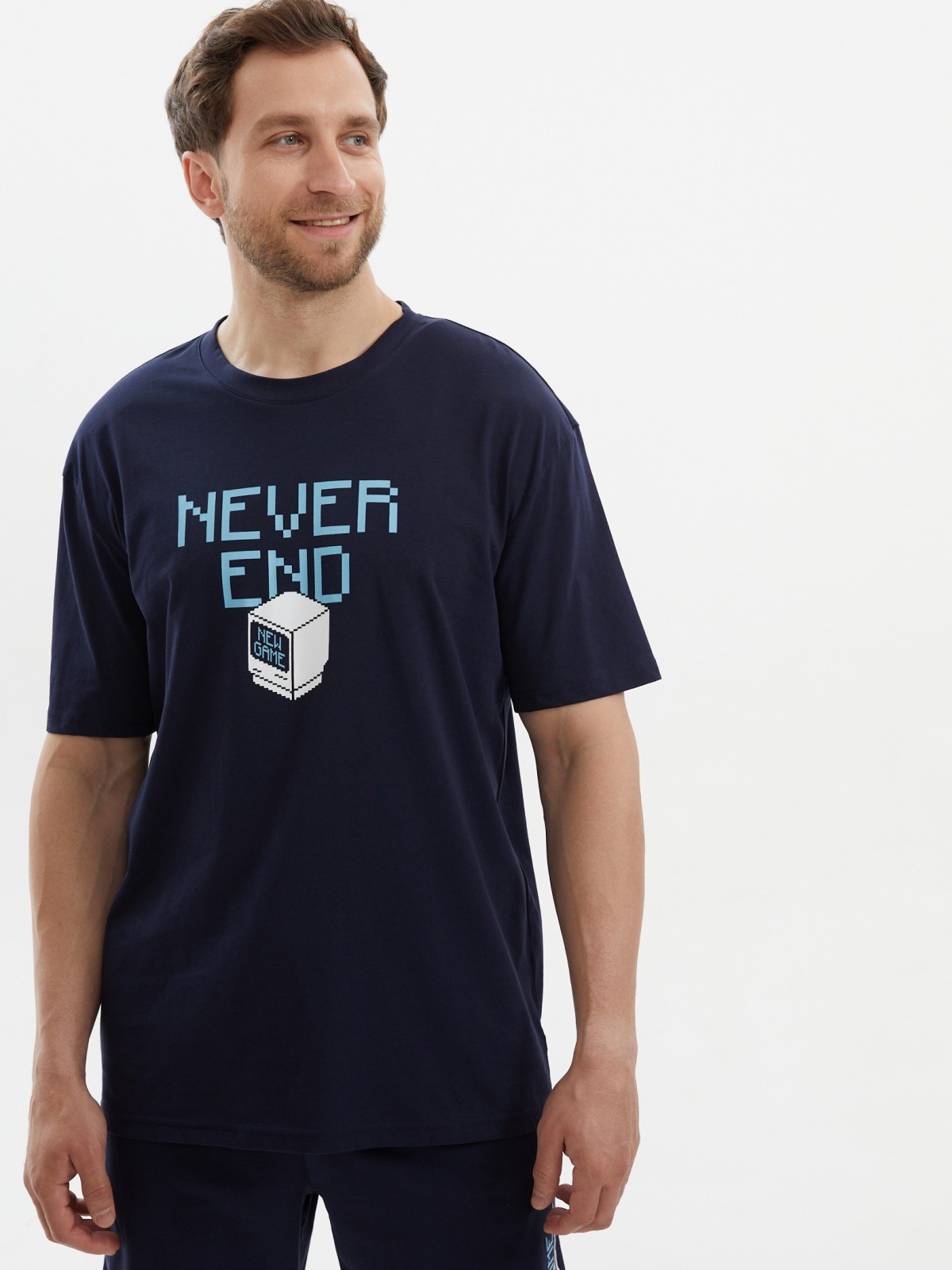 Футболка из хлопка с принтом