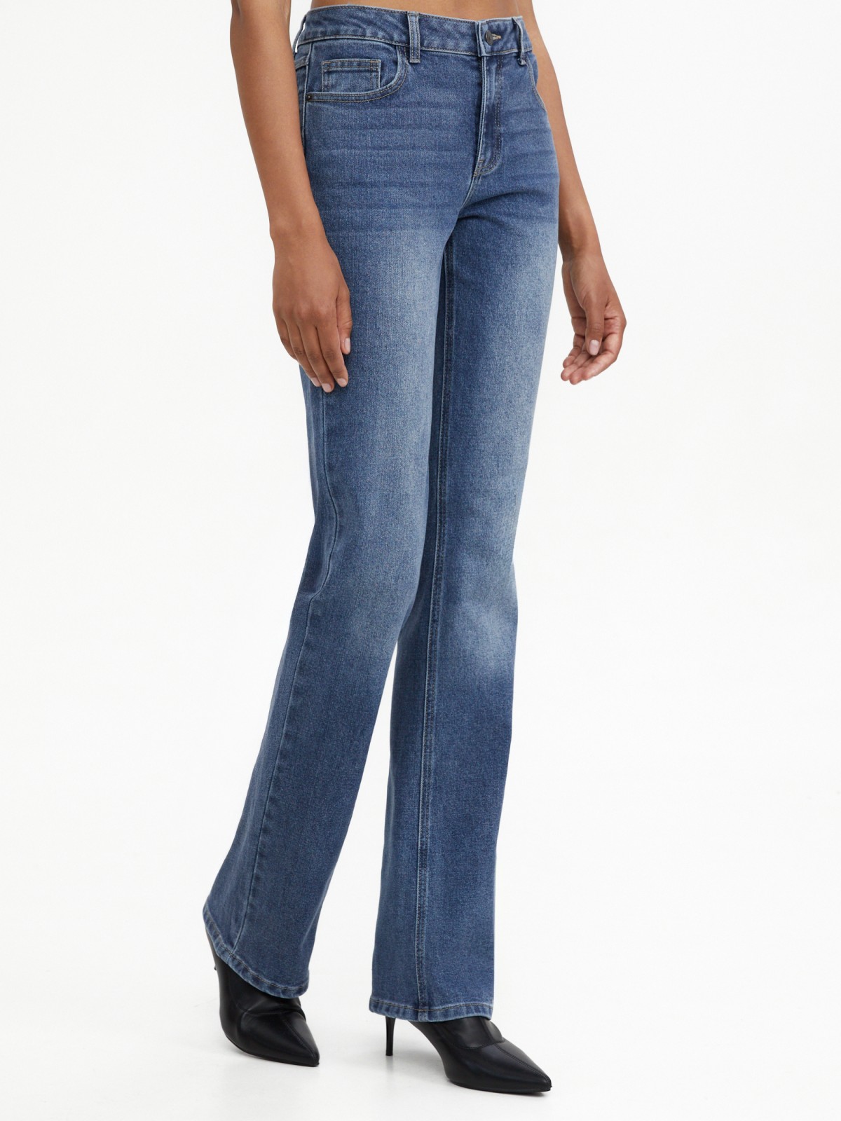 Джинсы силуэта Bootcut с низкой посадкой