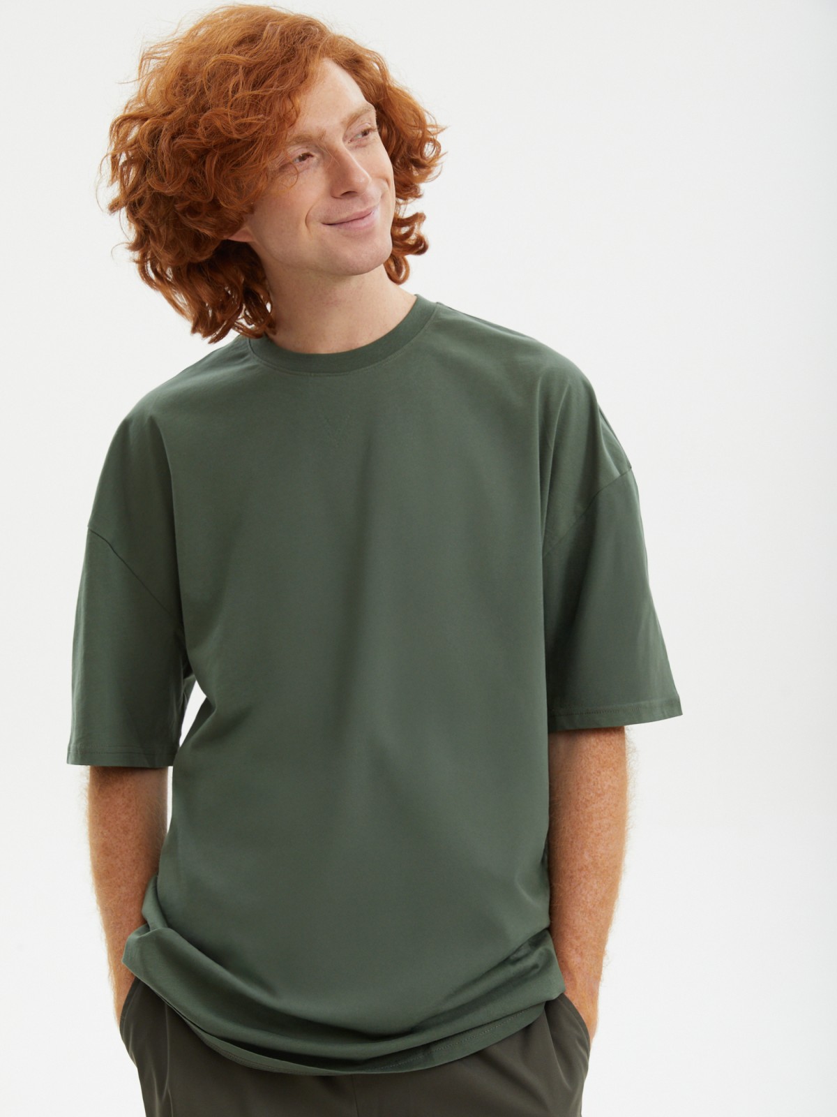 Футболка оверсайз из хлопка с коротким рукавом